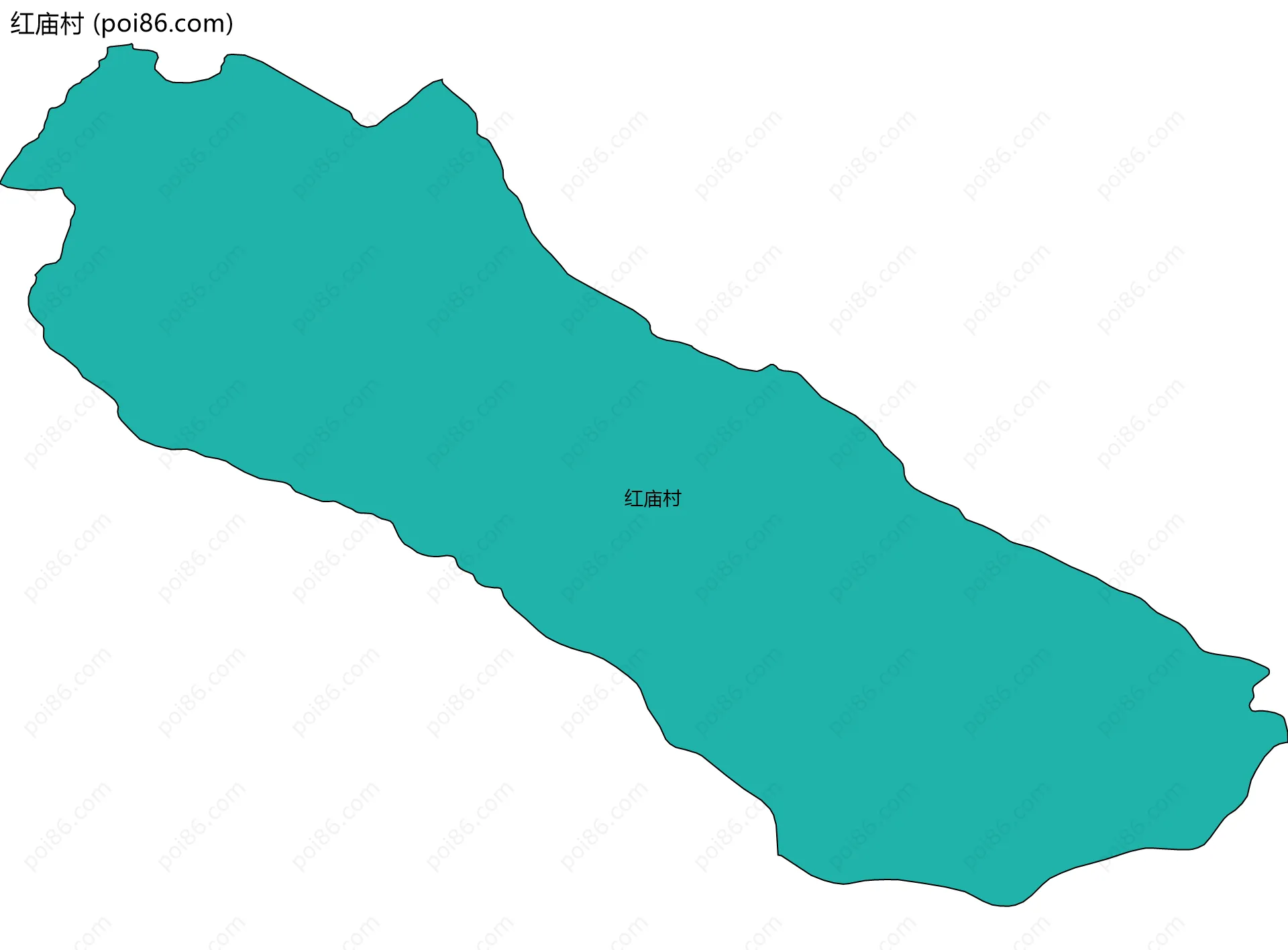红庙村边界地图