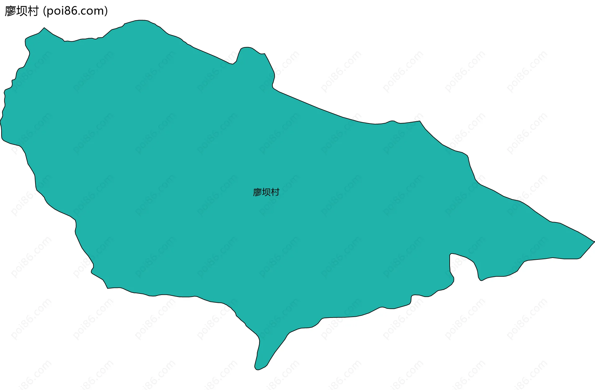 廖坝村边界地图