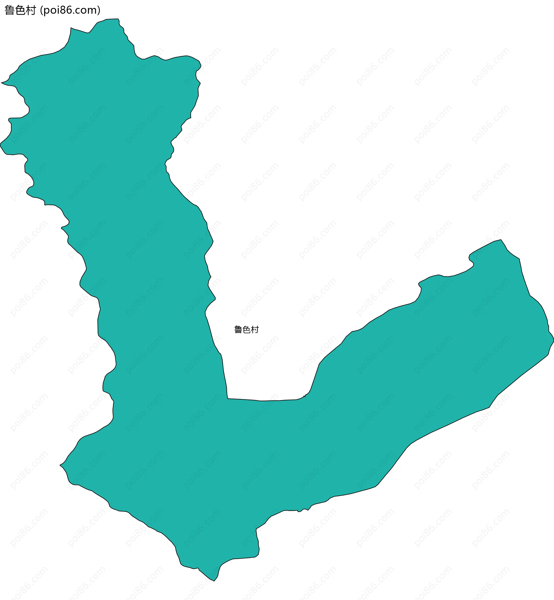 鲁色村边界地图