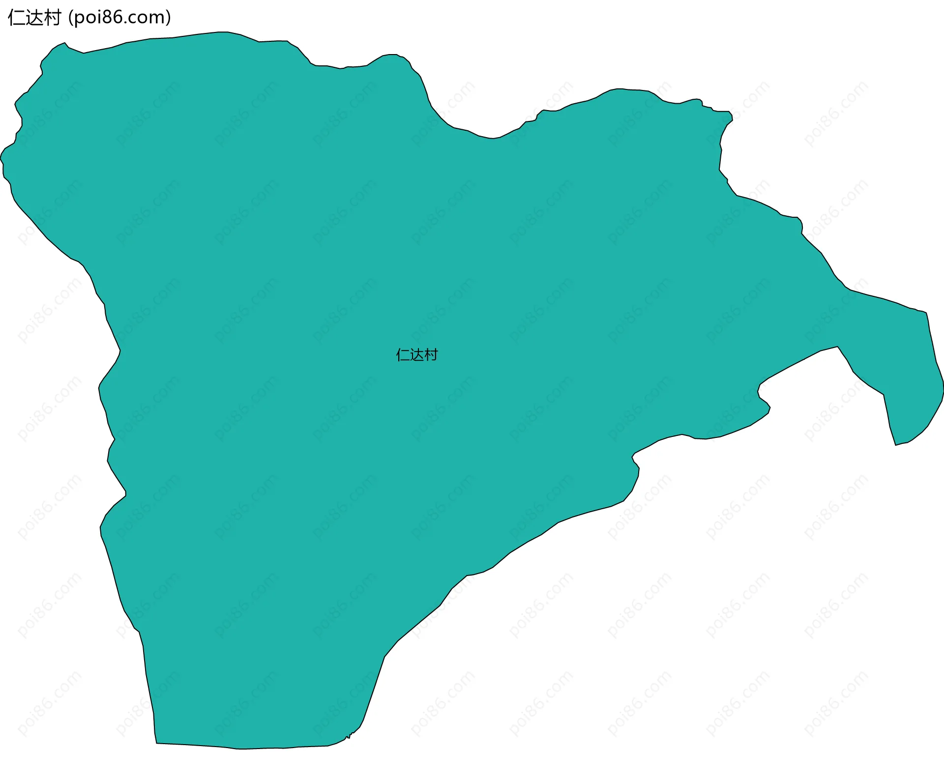 仁达村边界地图