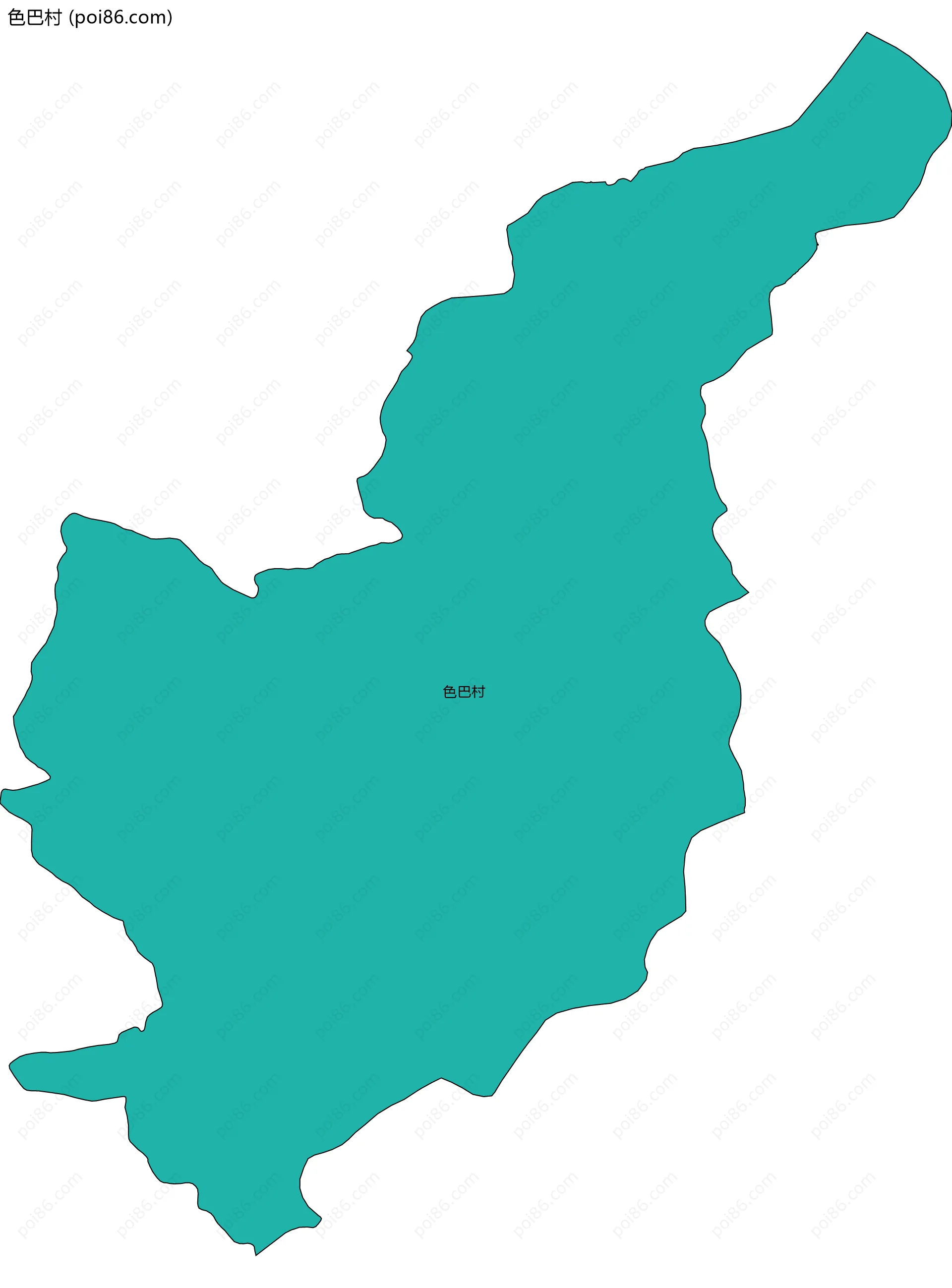 色巴村边界地图