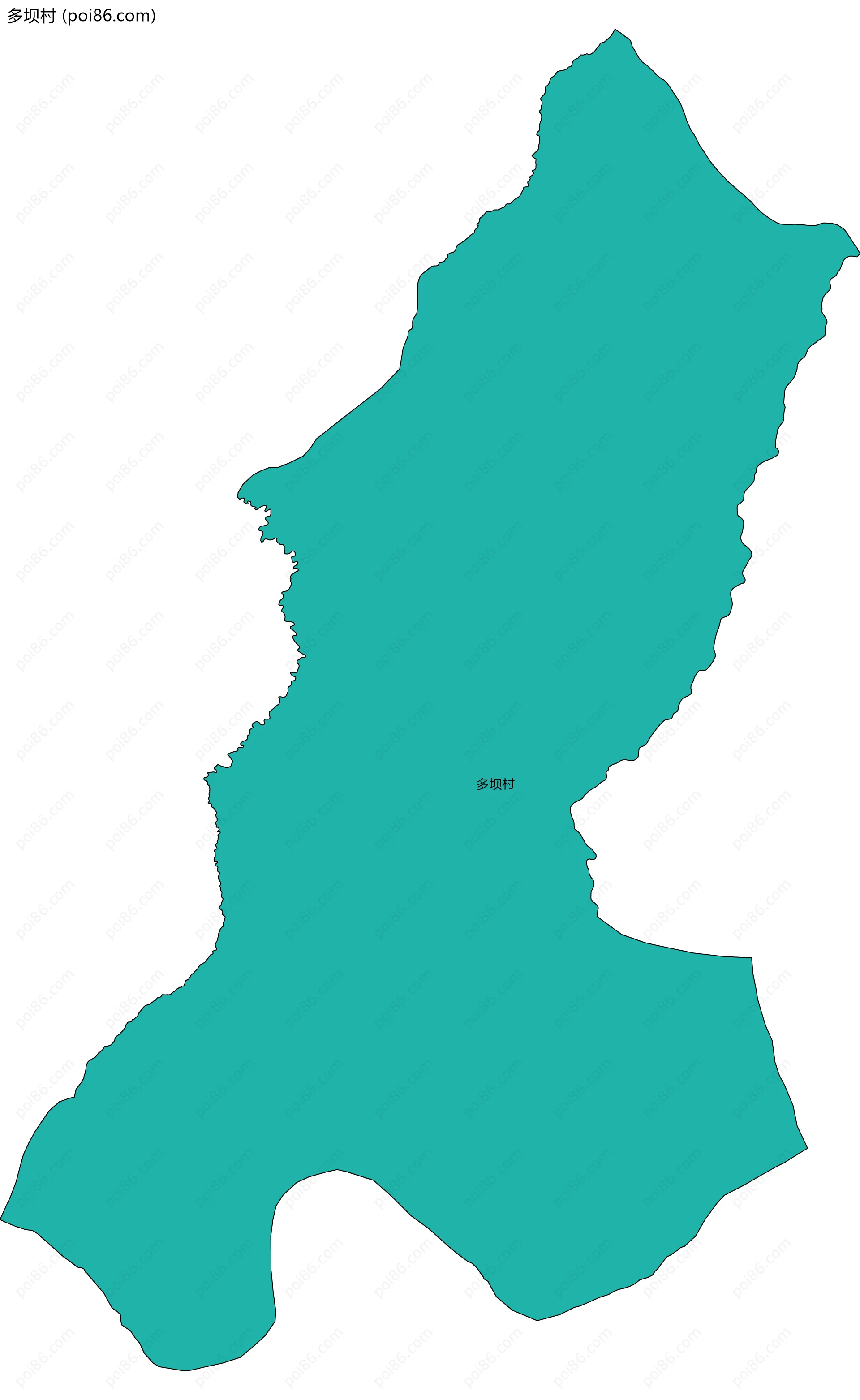 多坝村边界地图