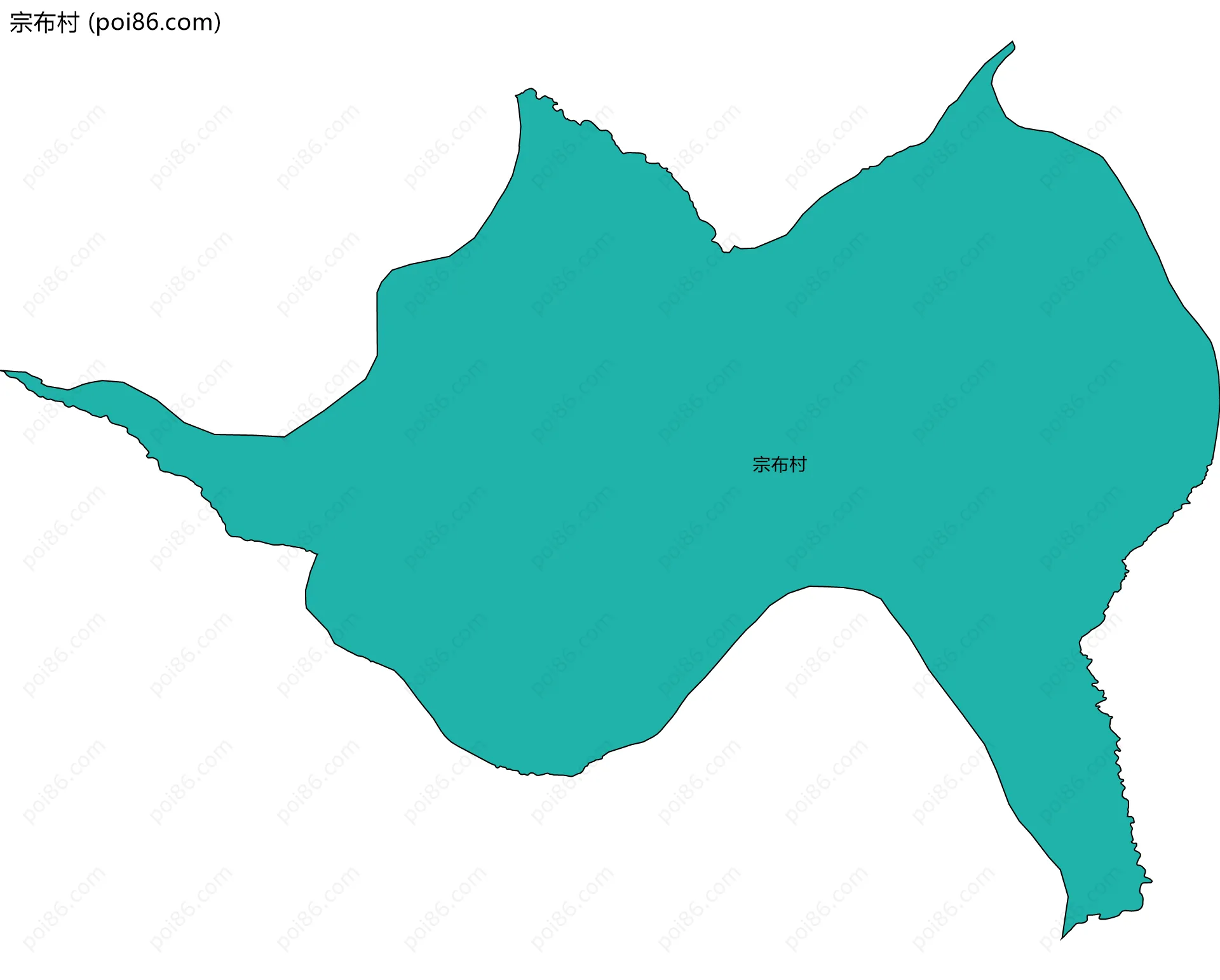 宗布村边界地图