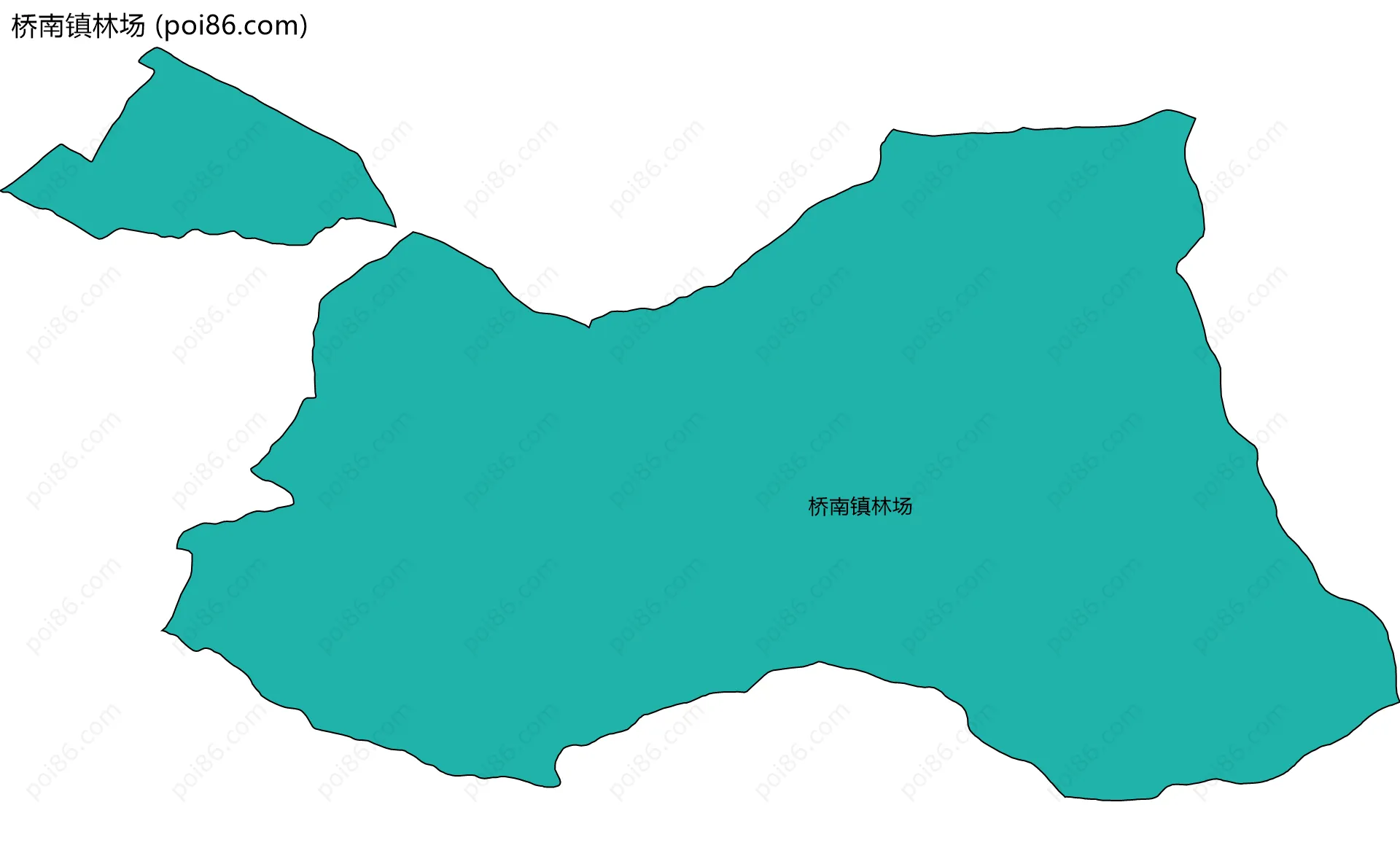 桥南镇林场边界地图