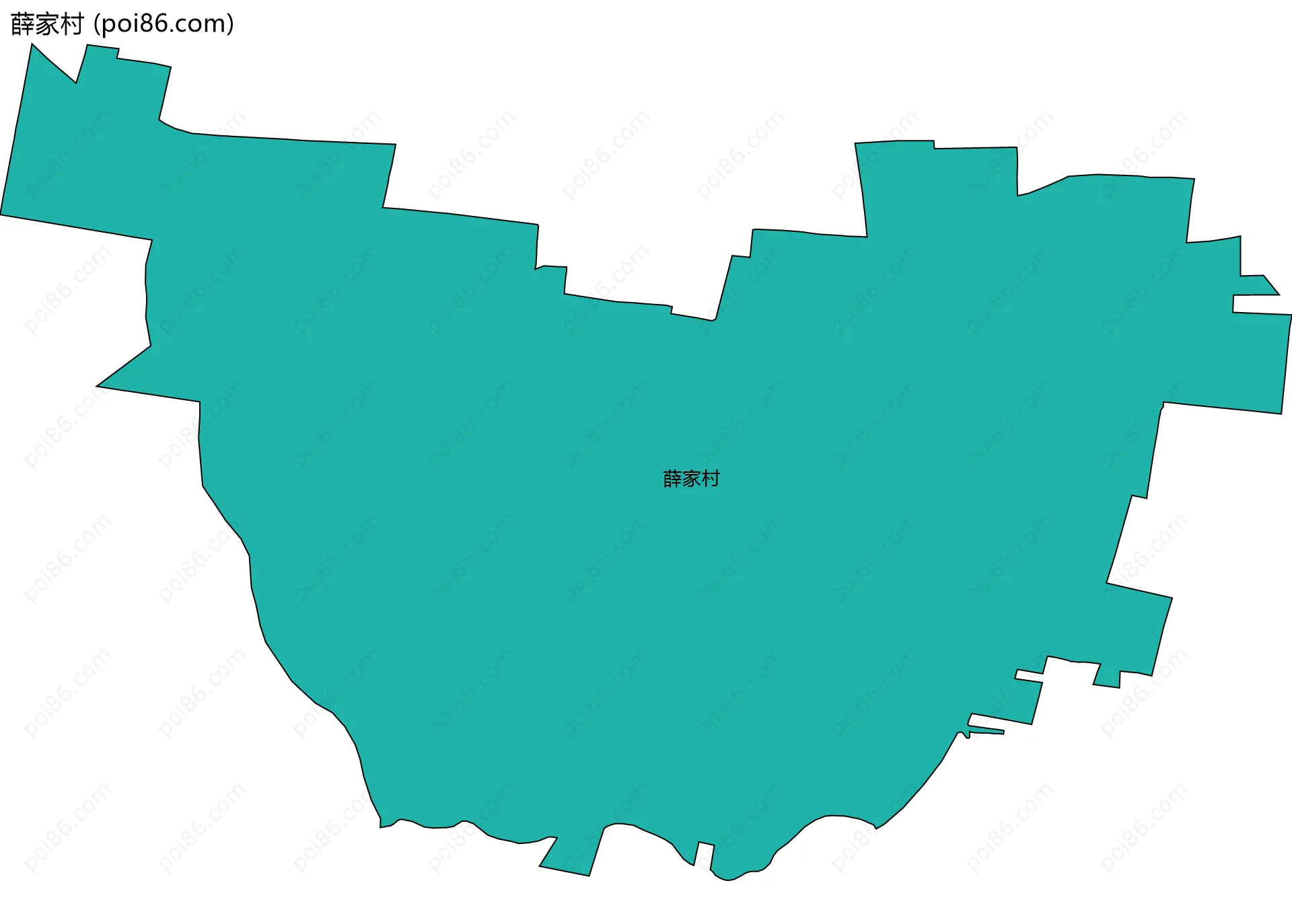 薛家村边界地图