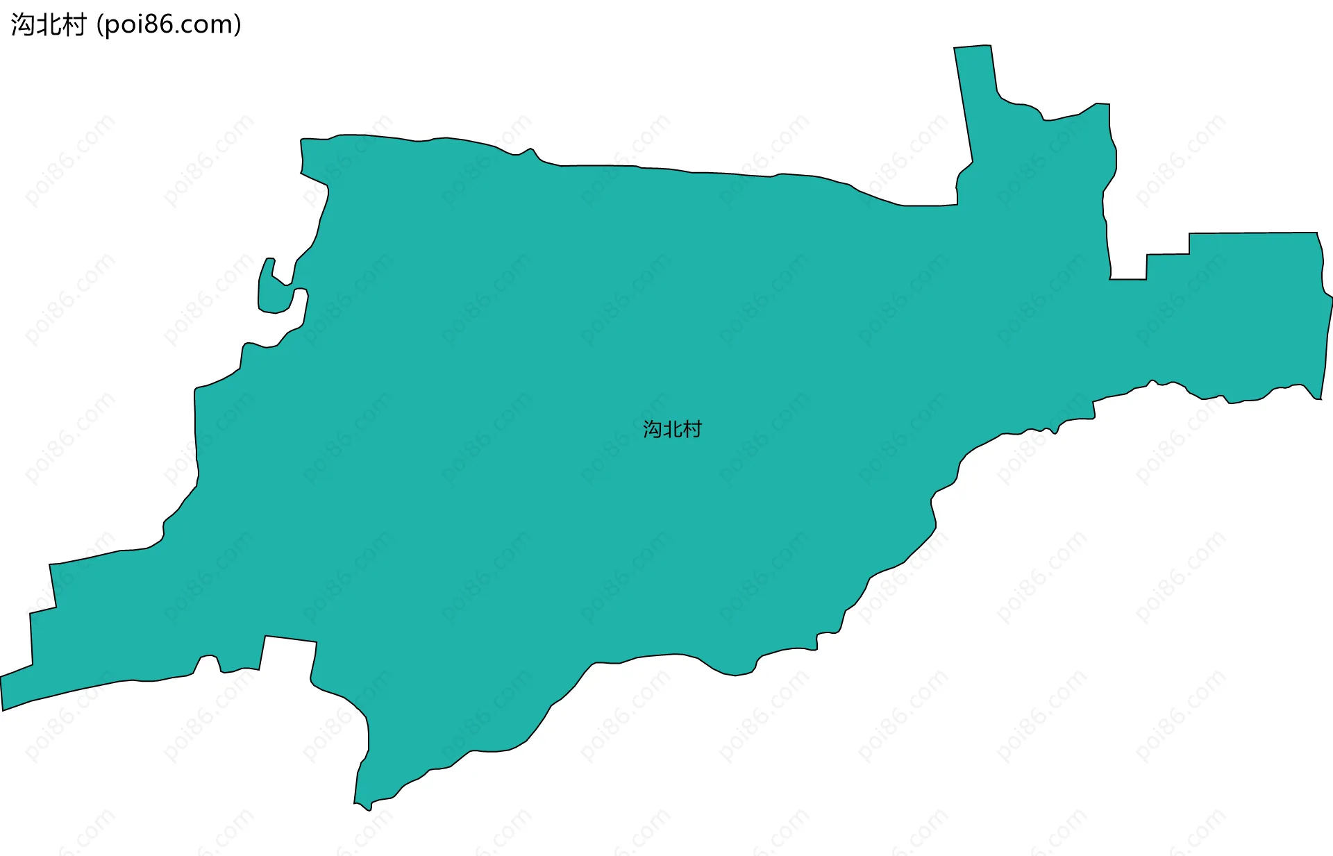 沟北村边界地图