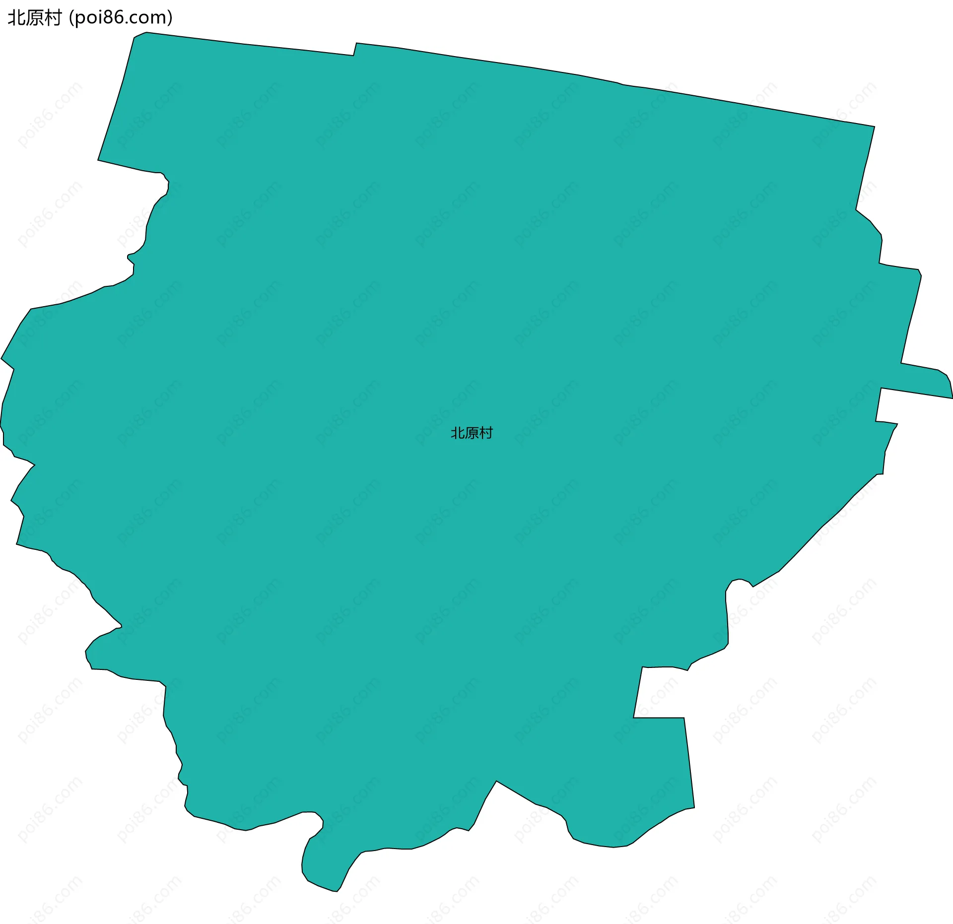 北原村边界地图