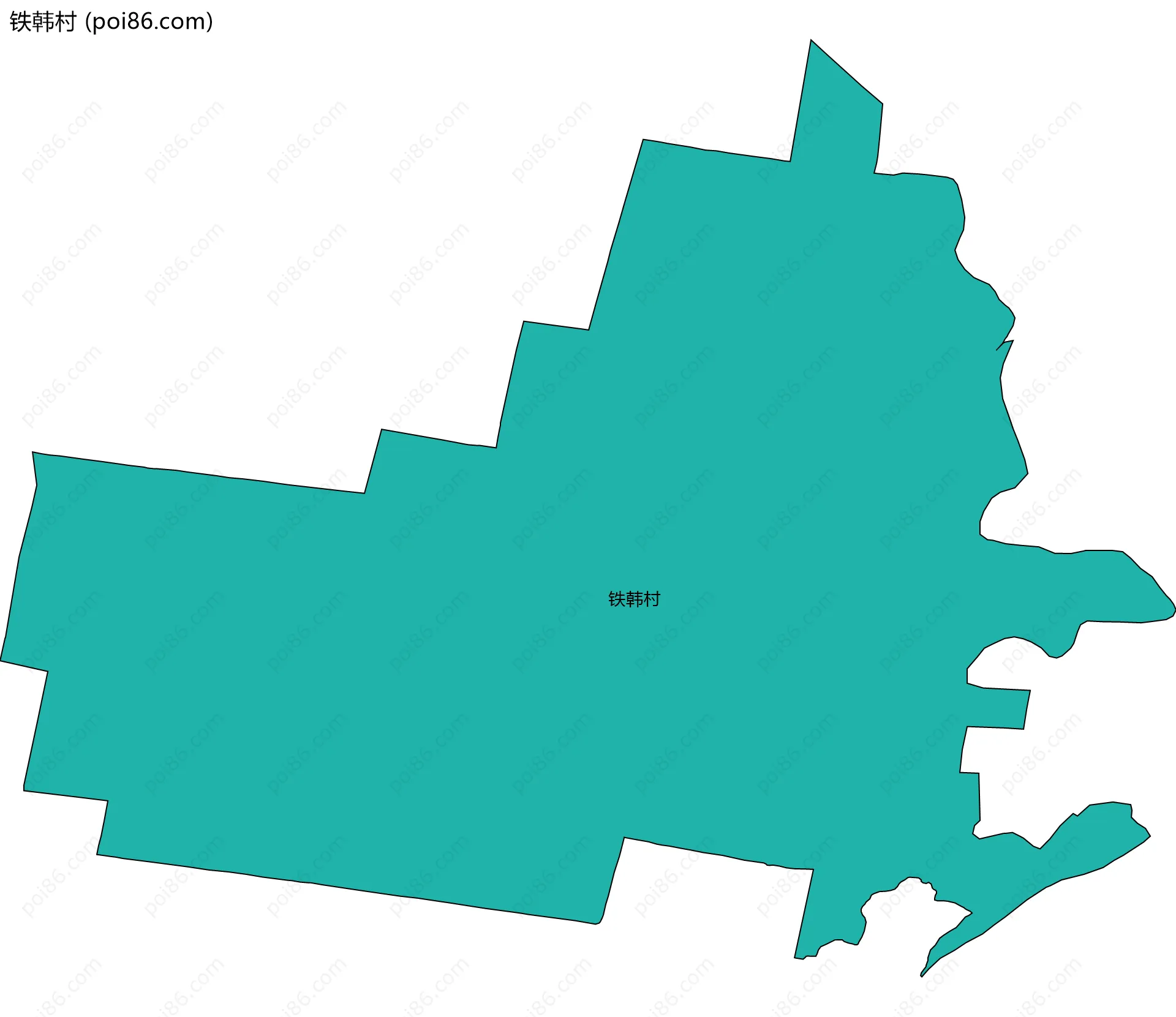铁韩村边界地图