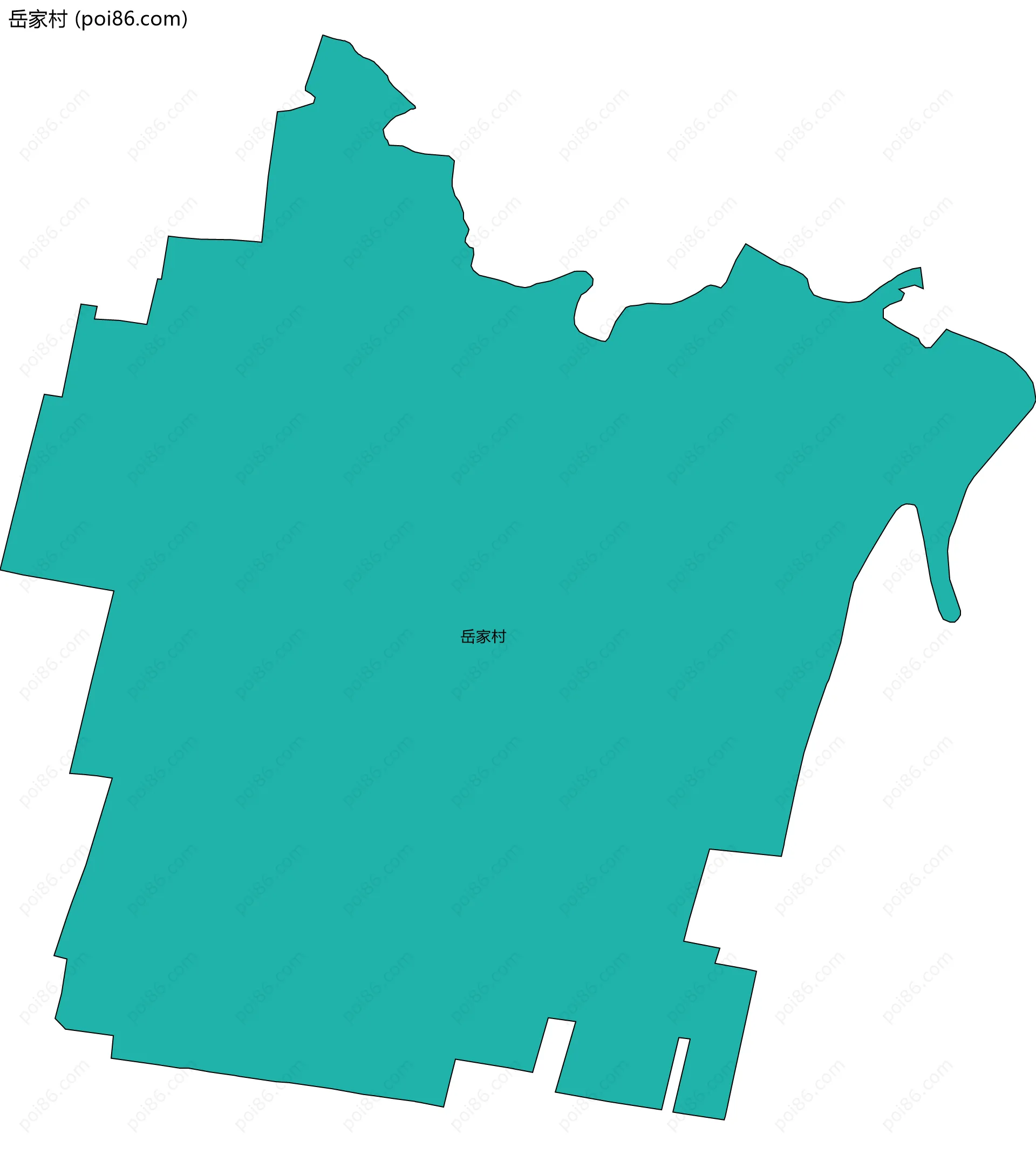 岳家村边界地图