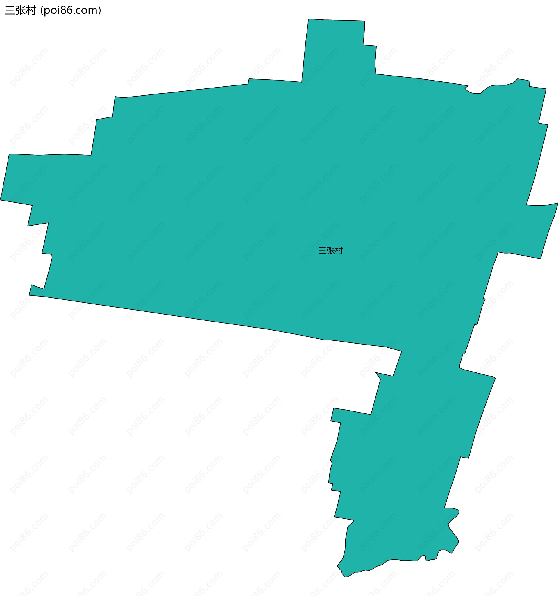 三张村边界地图