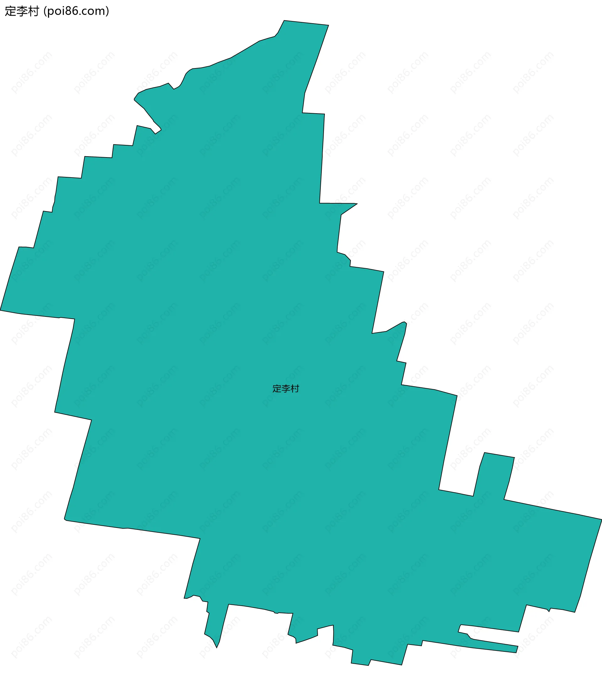 定李村边界地图