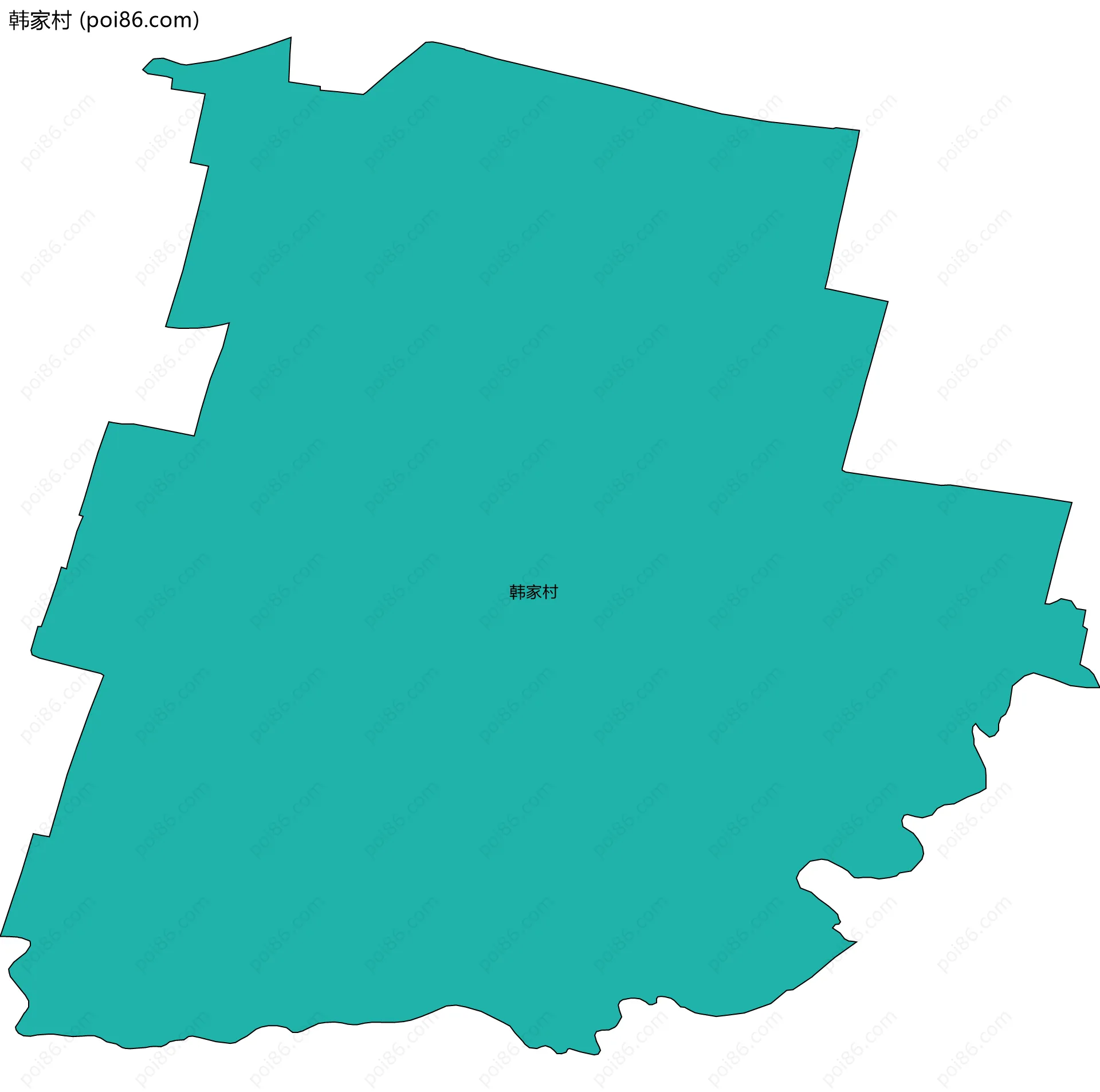 韩家村边界地图
