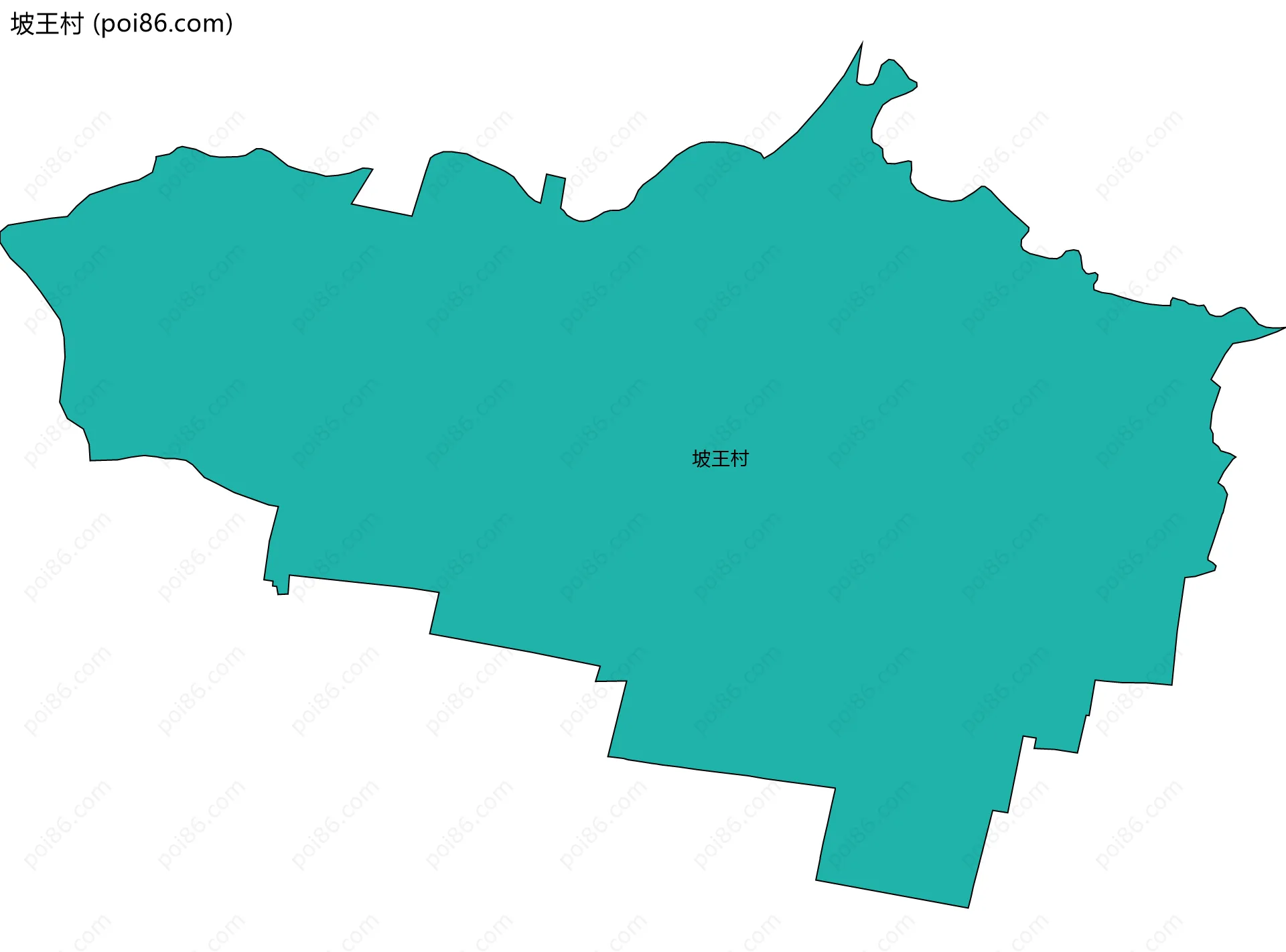 坡王村边界地图