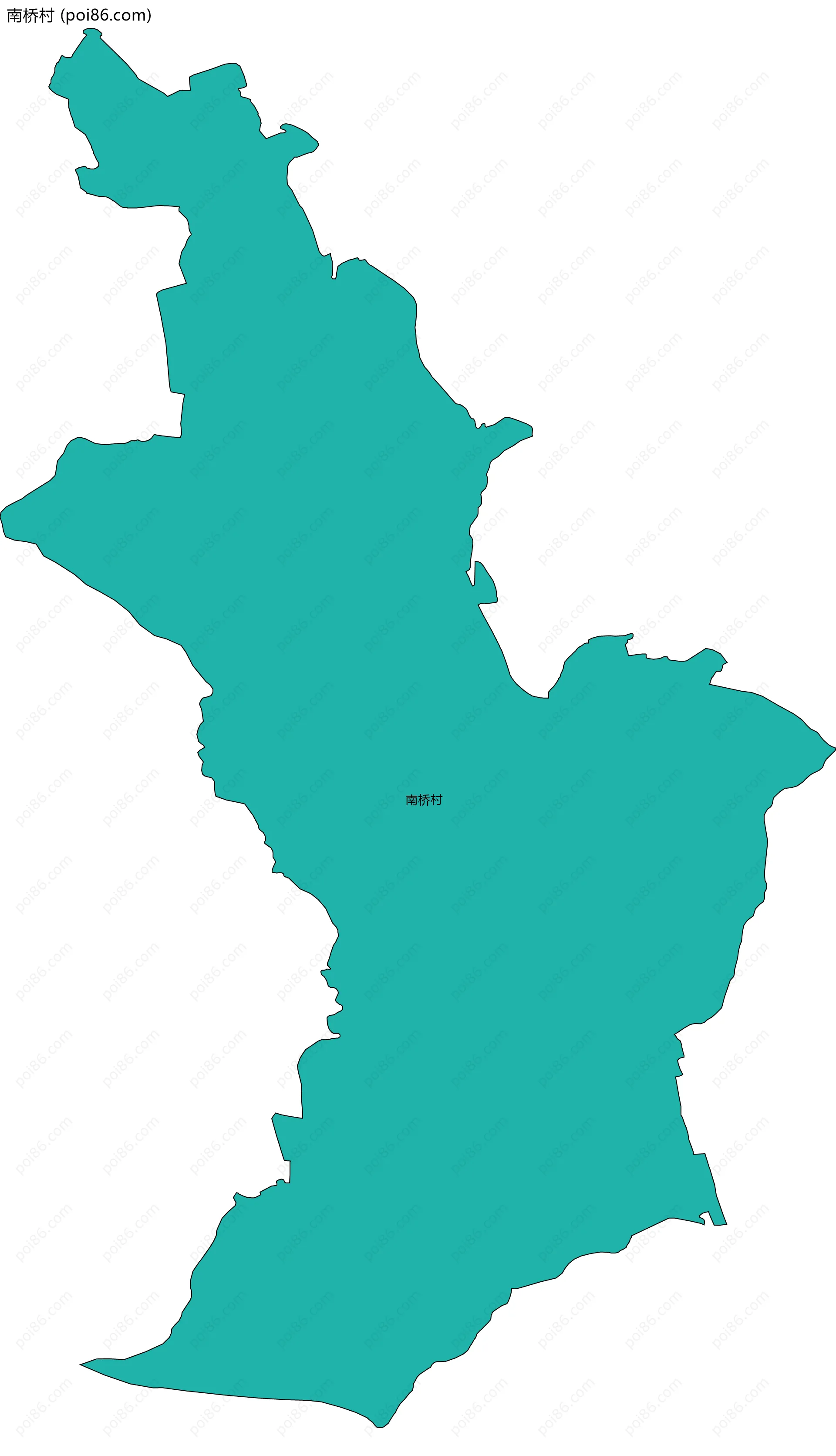 南桥村边界地图