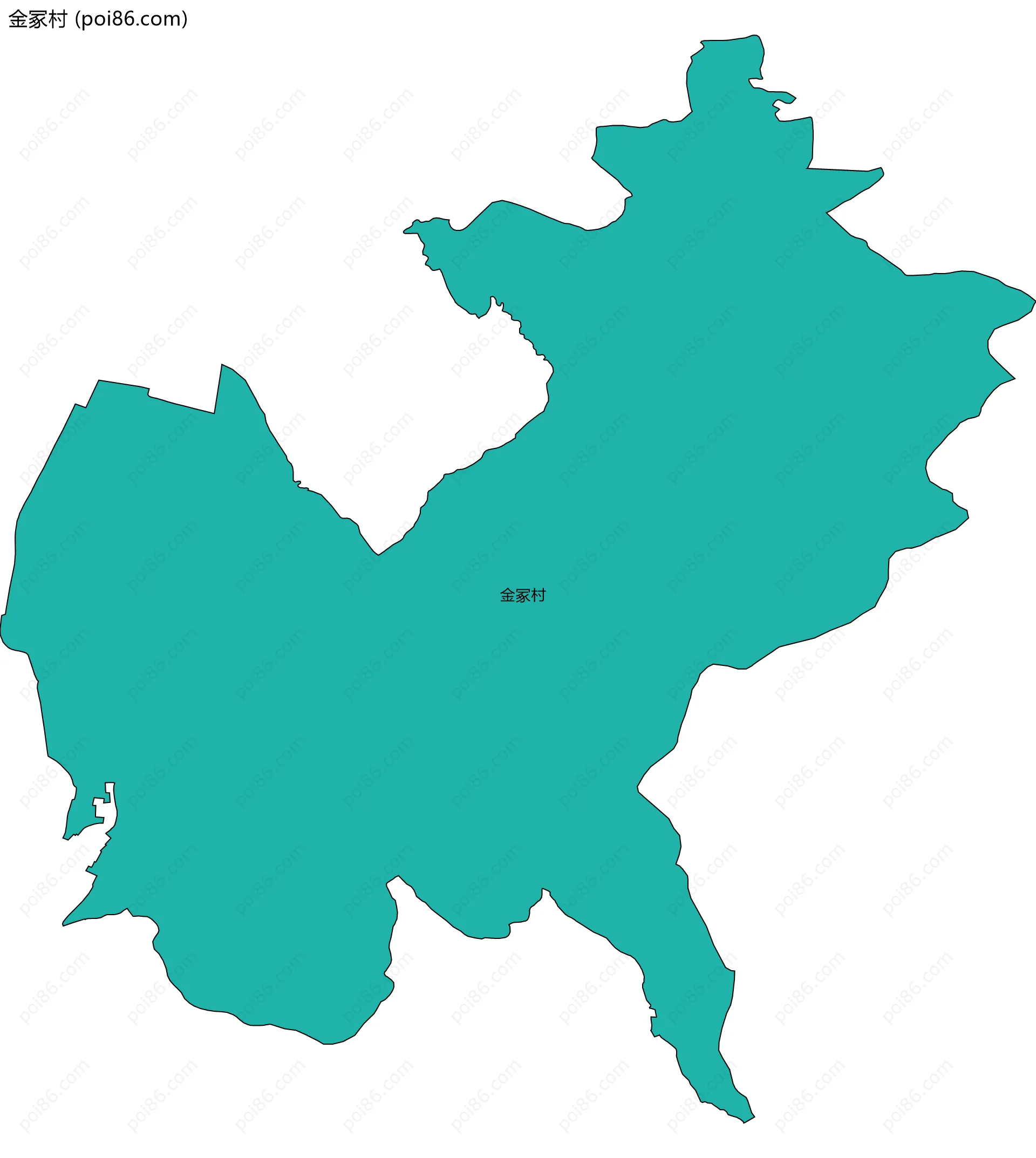 金冢村边界地图
