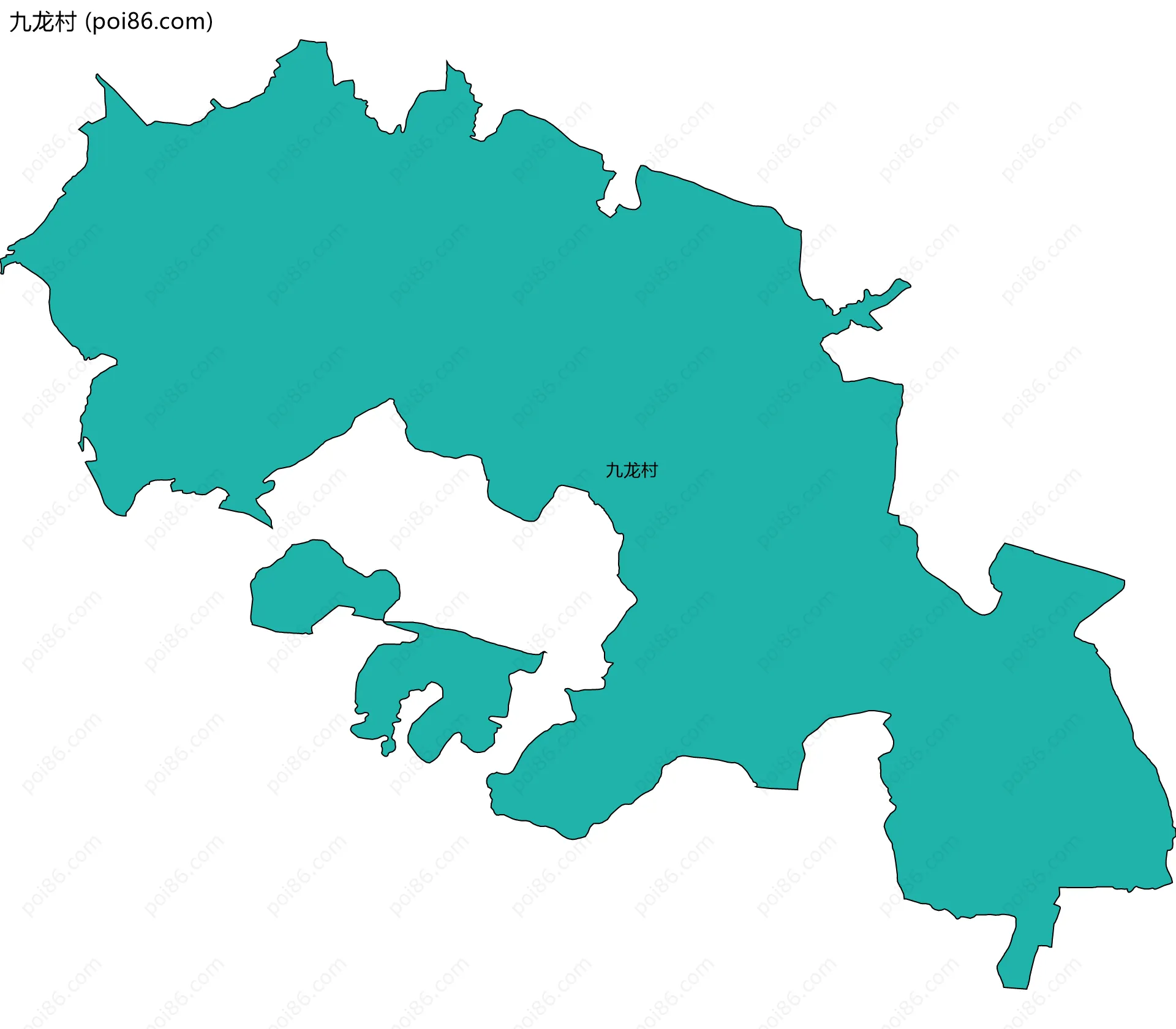 九龙村边界地图