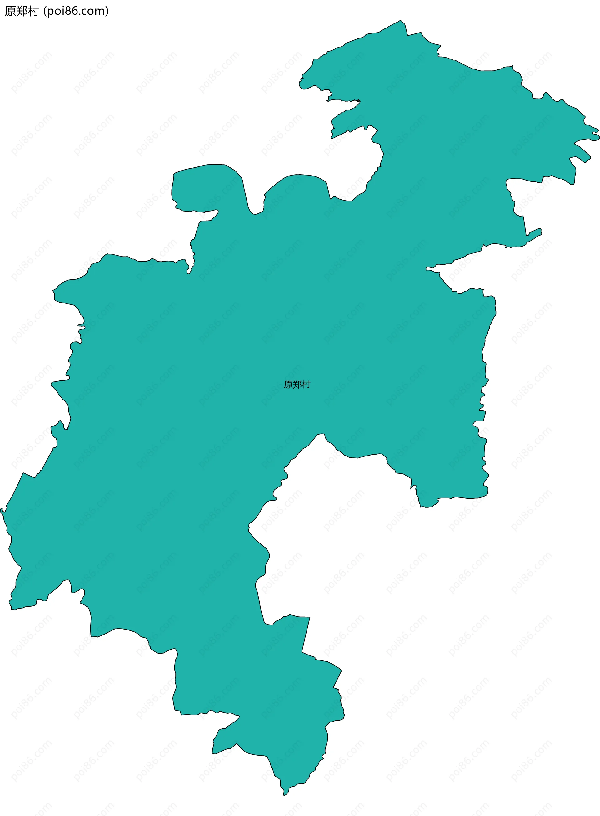 原郑村边界地图