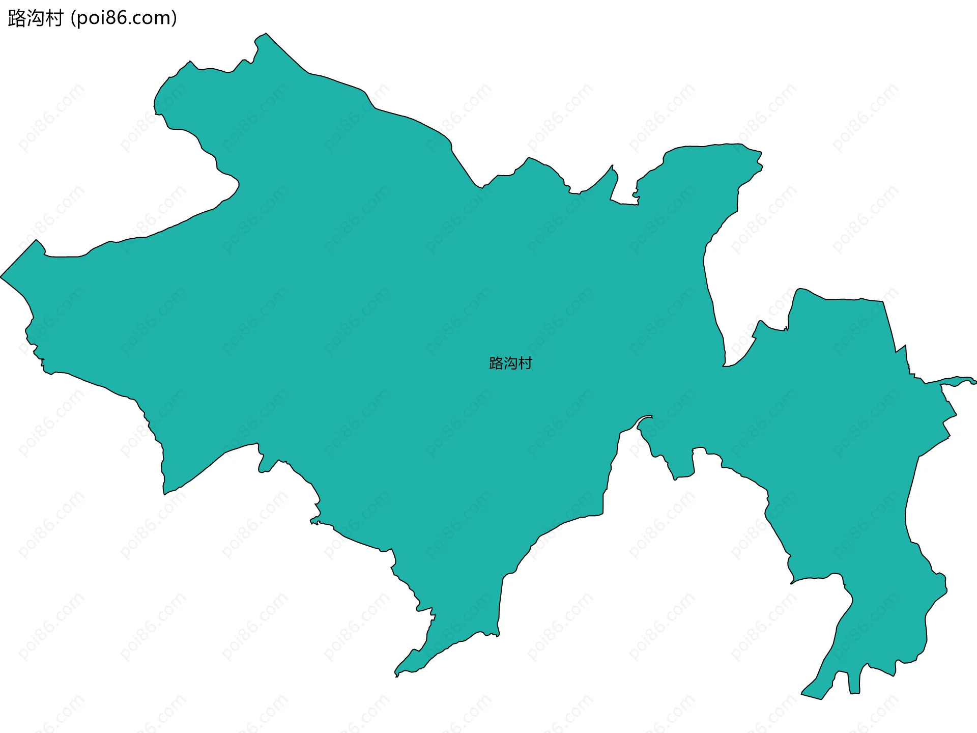 路沟村边界地图