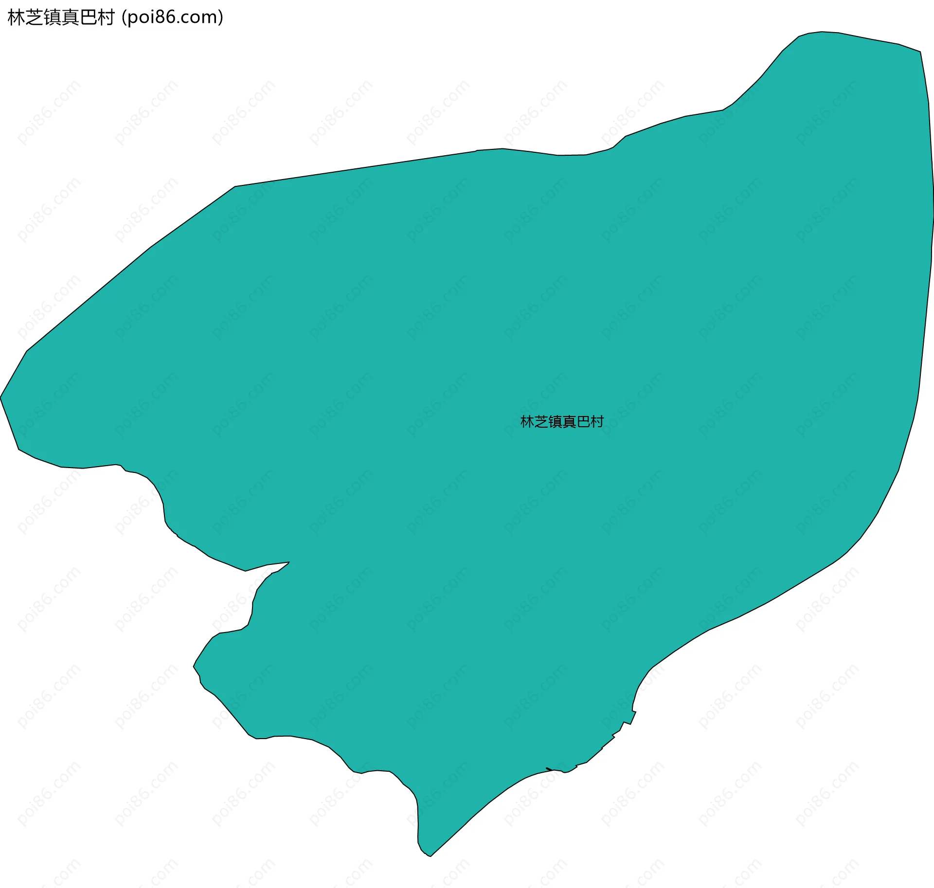 林芝镇真巴村边界地图