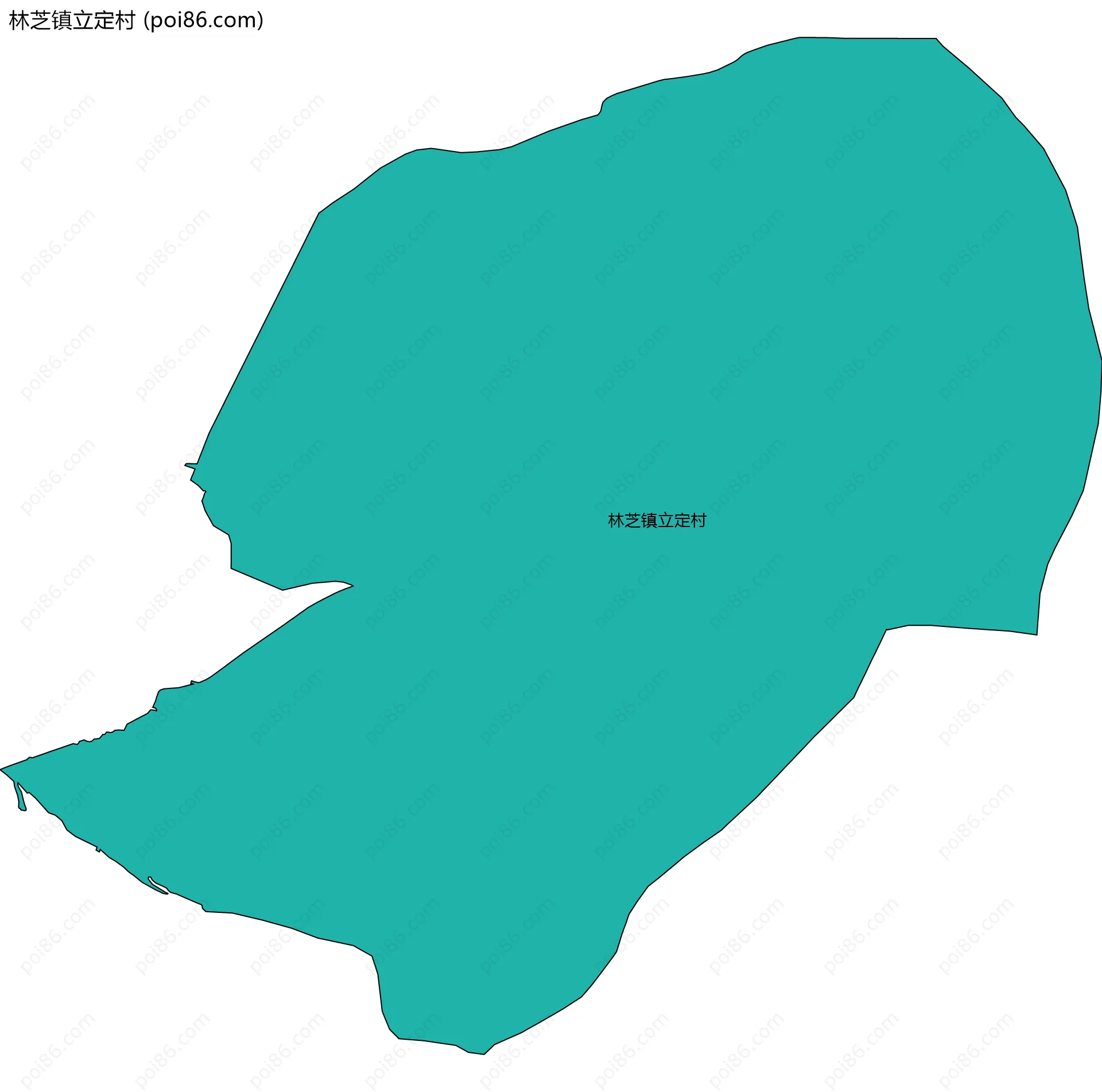 林芝镇立定村边界地图
