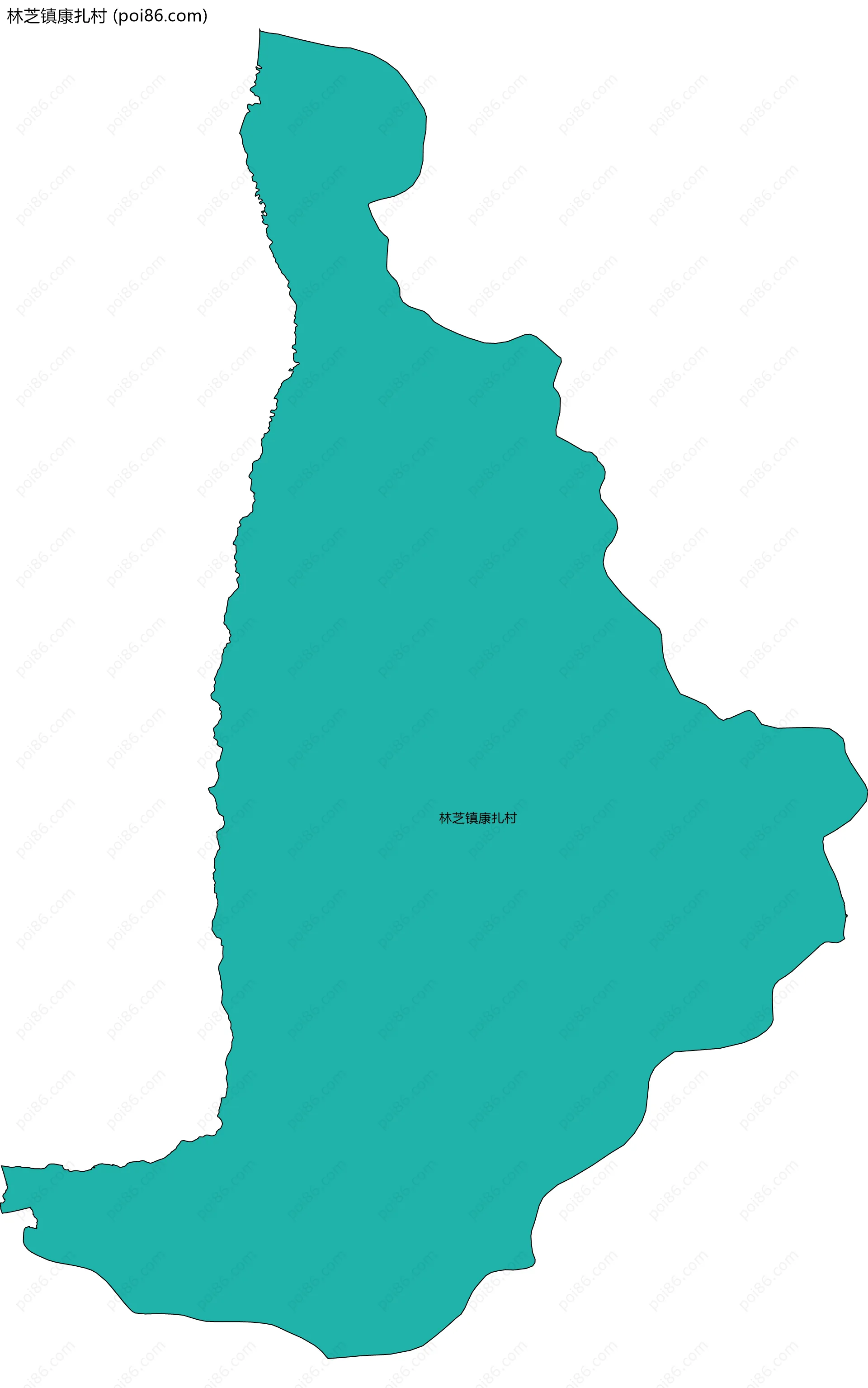 林芝镇康扎村边界地图