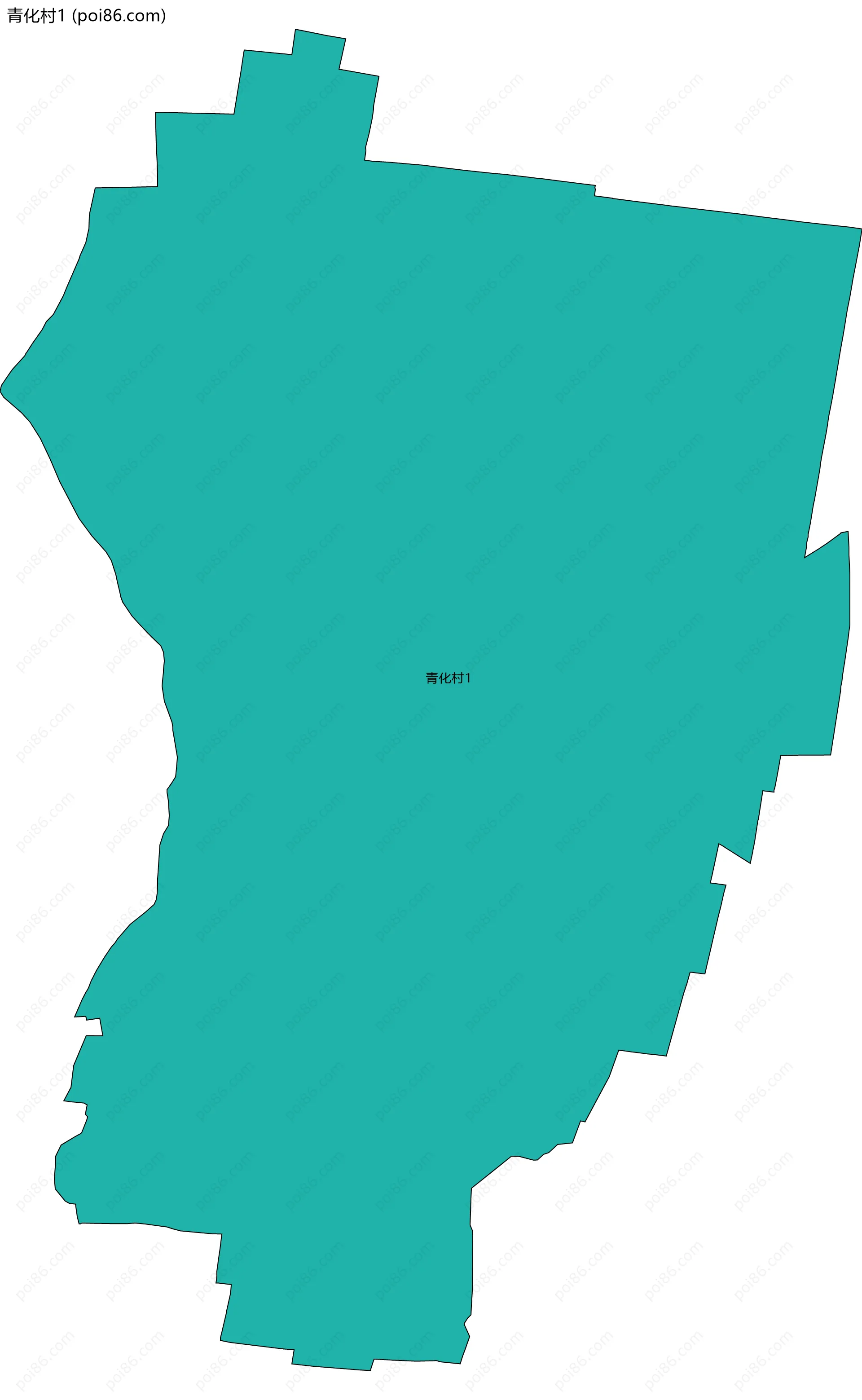 青化村1边界地图