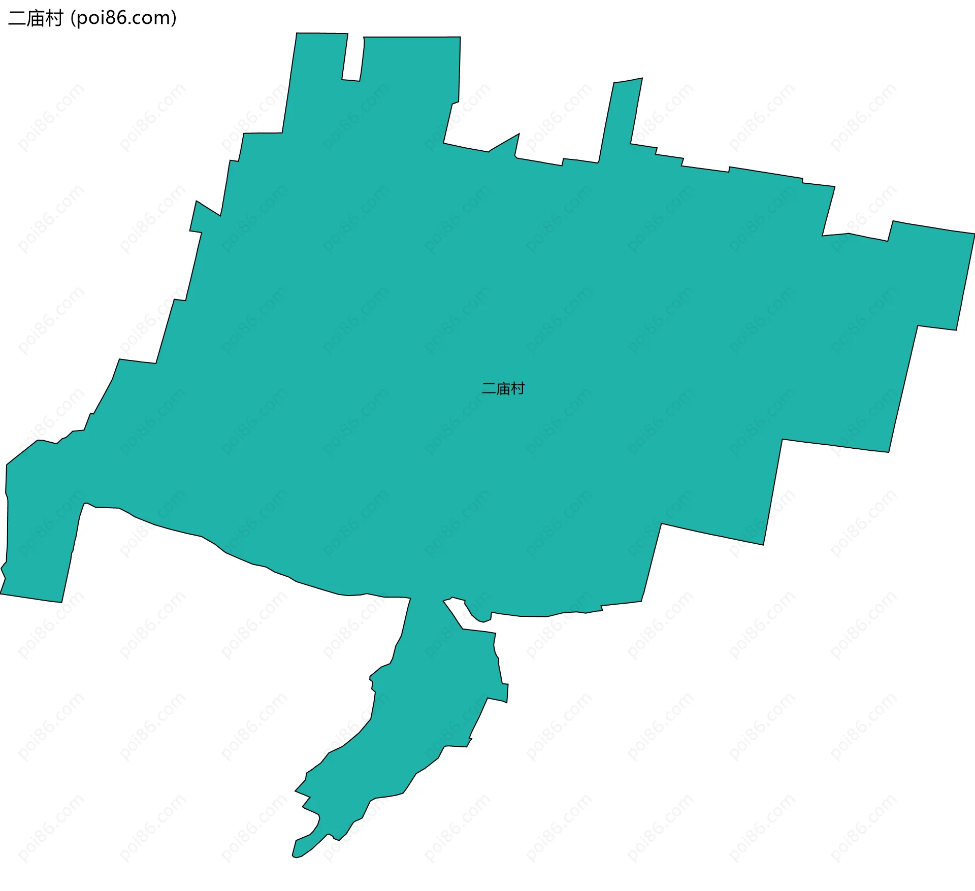 二庙村边界地图