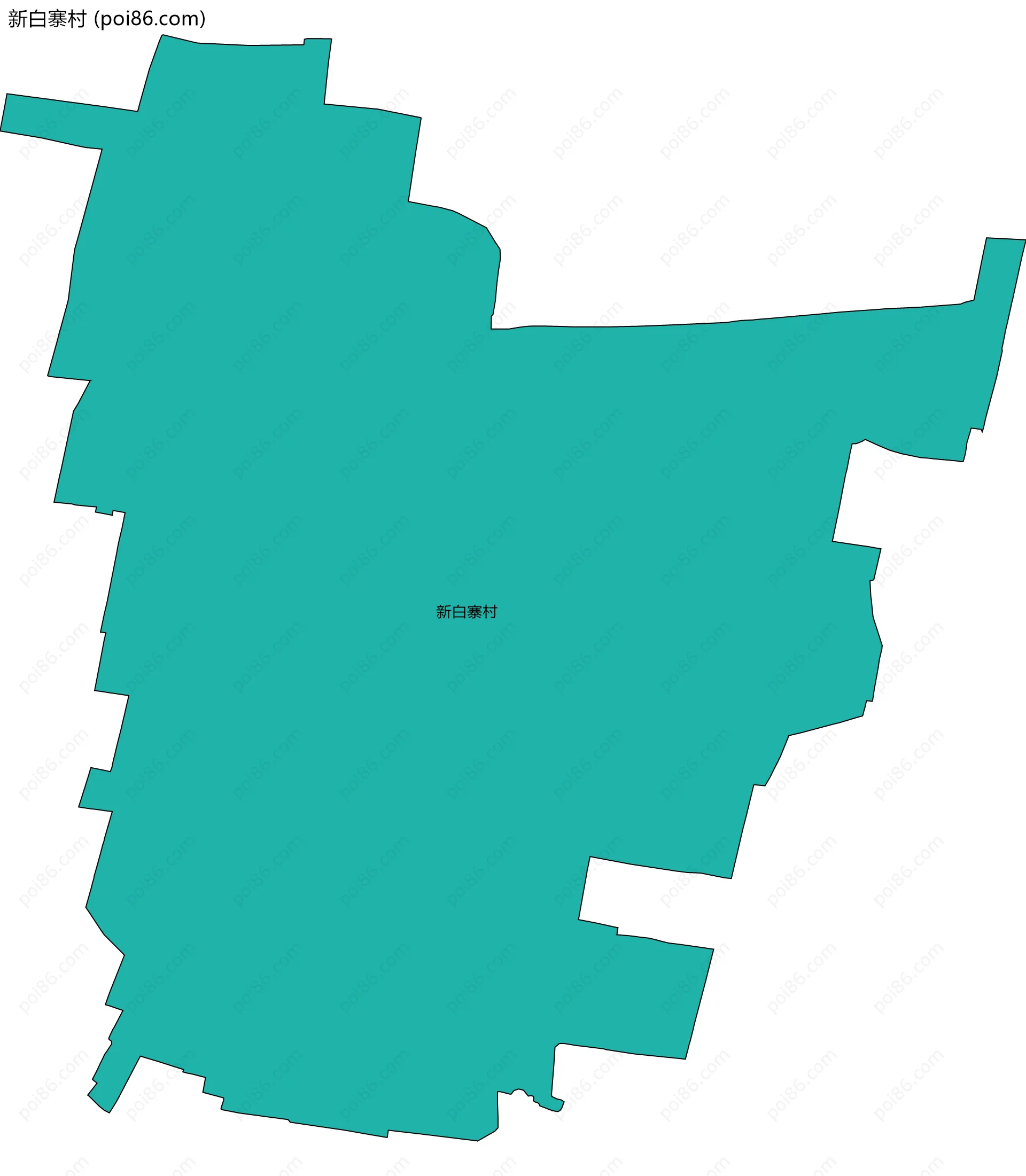 新白寨村边界地图