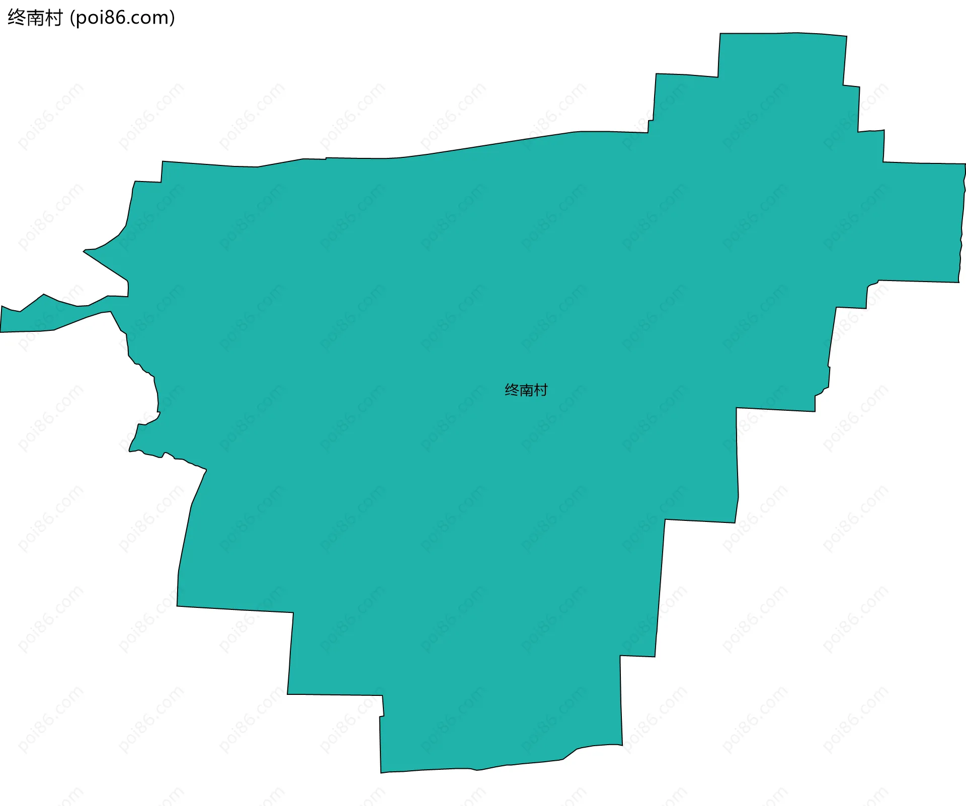 终南村边界地图