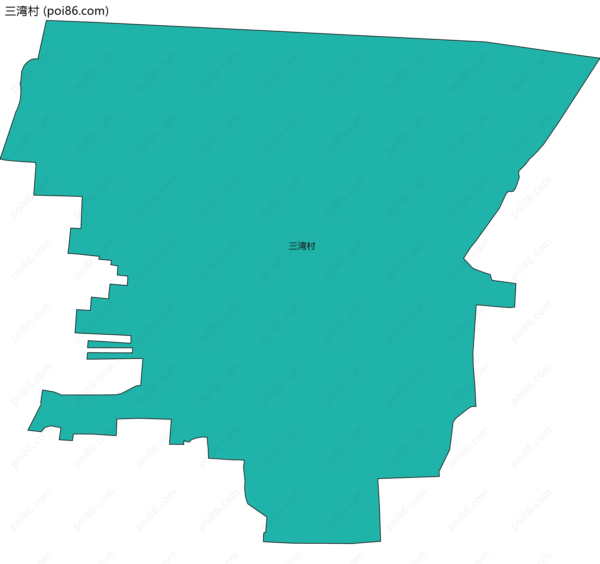 三湾村边界地图