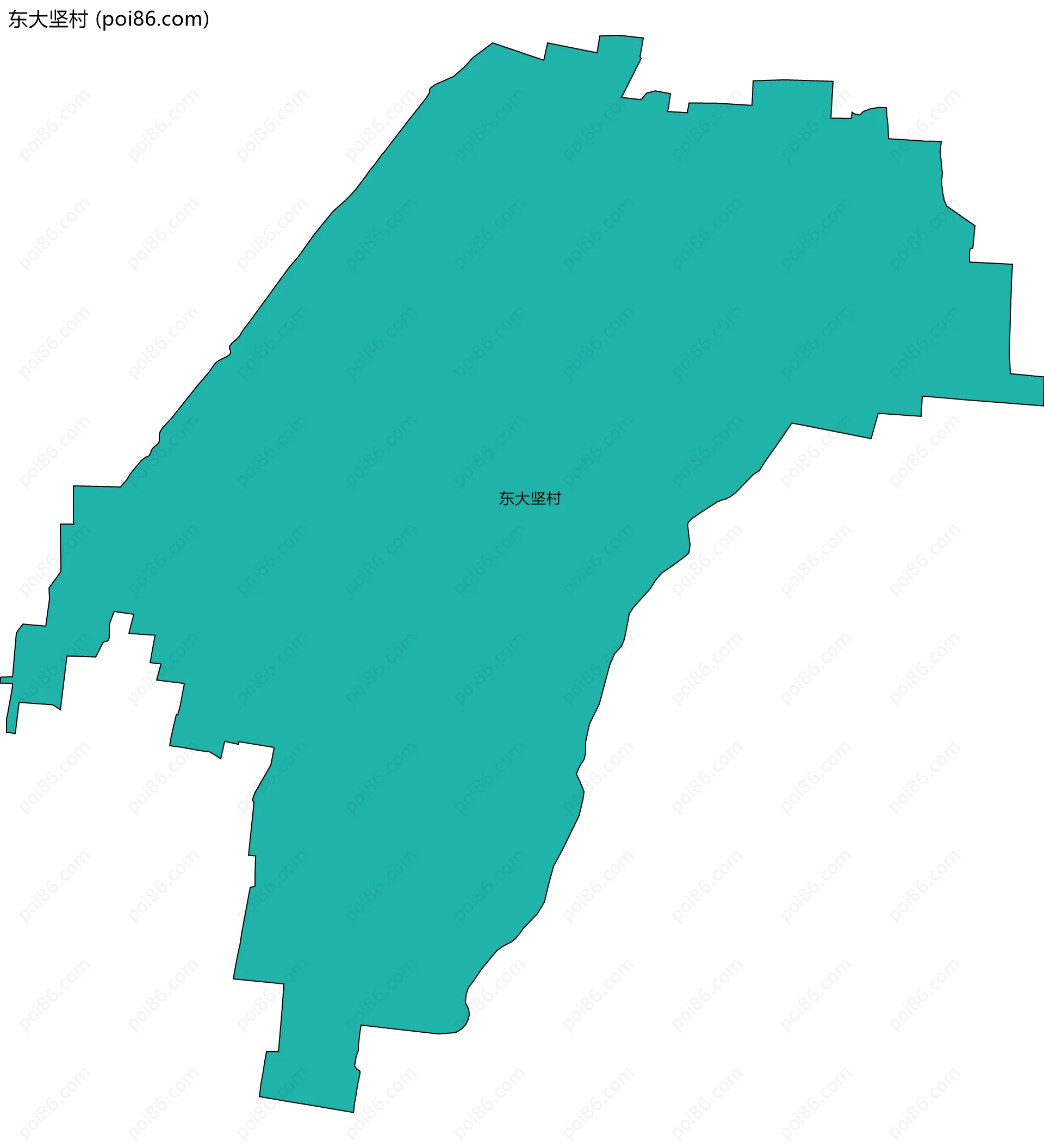东大坚村边界地图