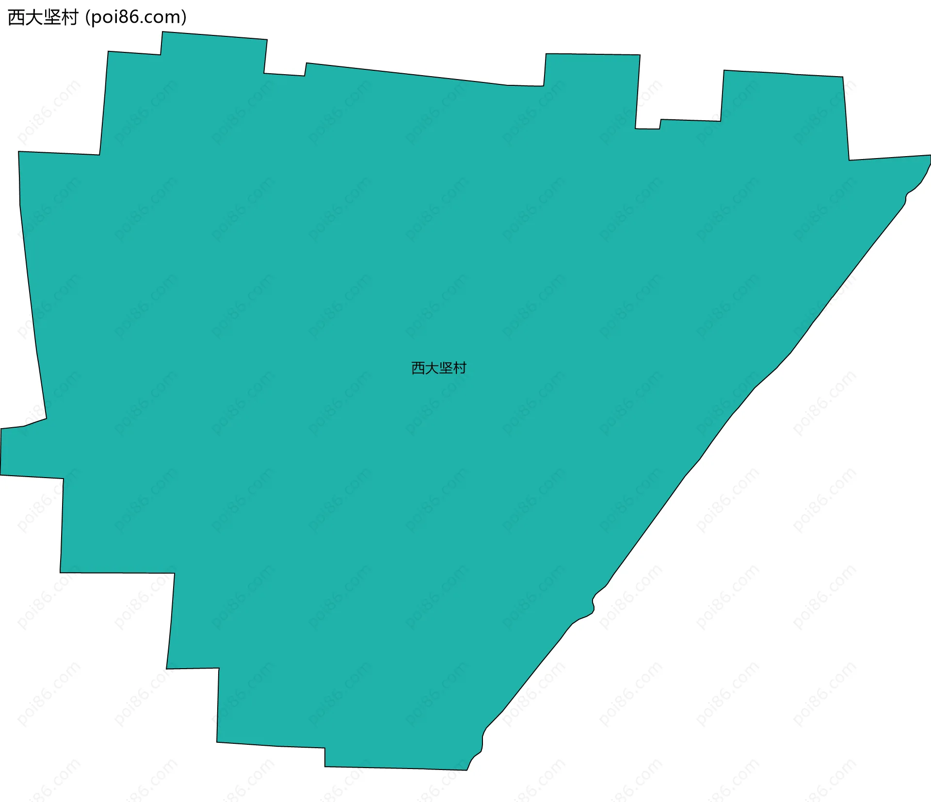 西大坚村边界地图