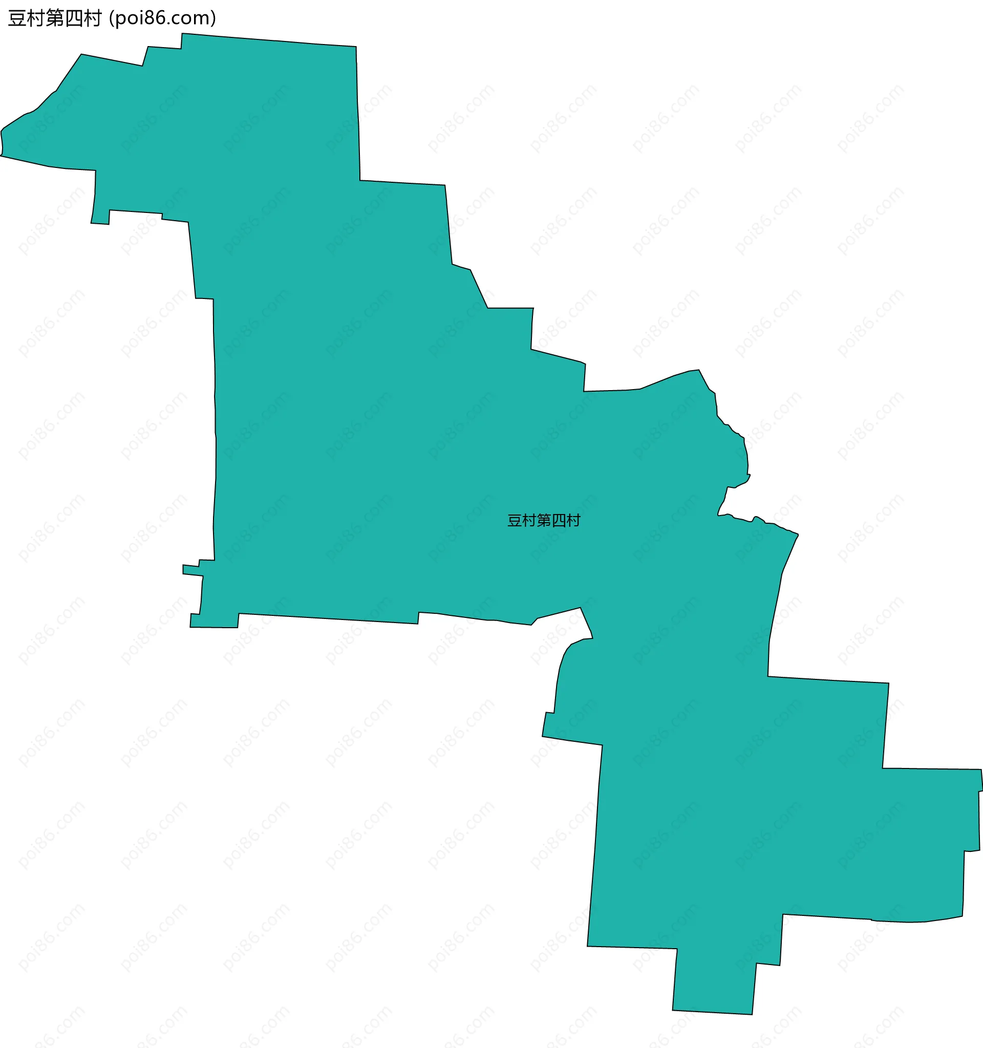 豆村第四村边界地图