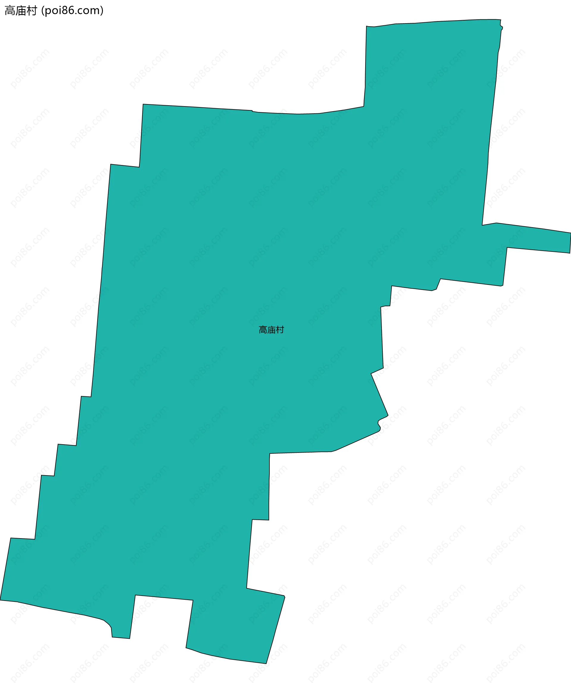 高庙村边界地图