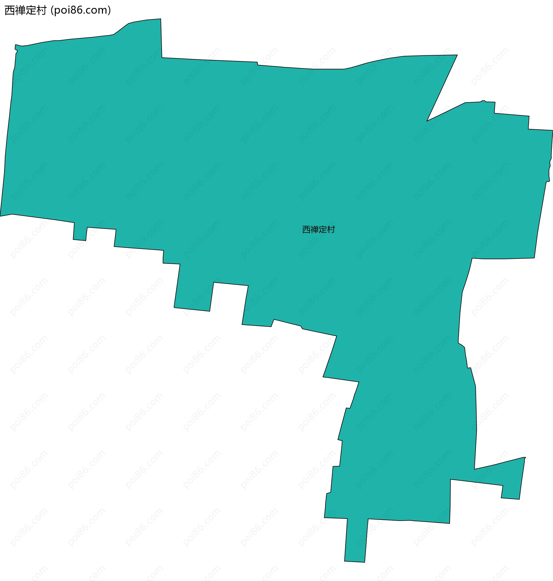 西禅定村边界地图