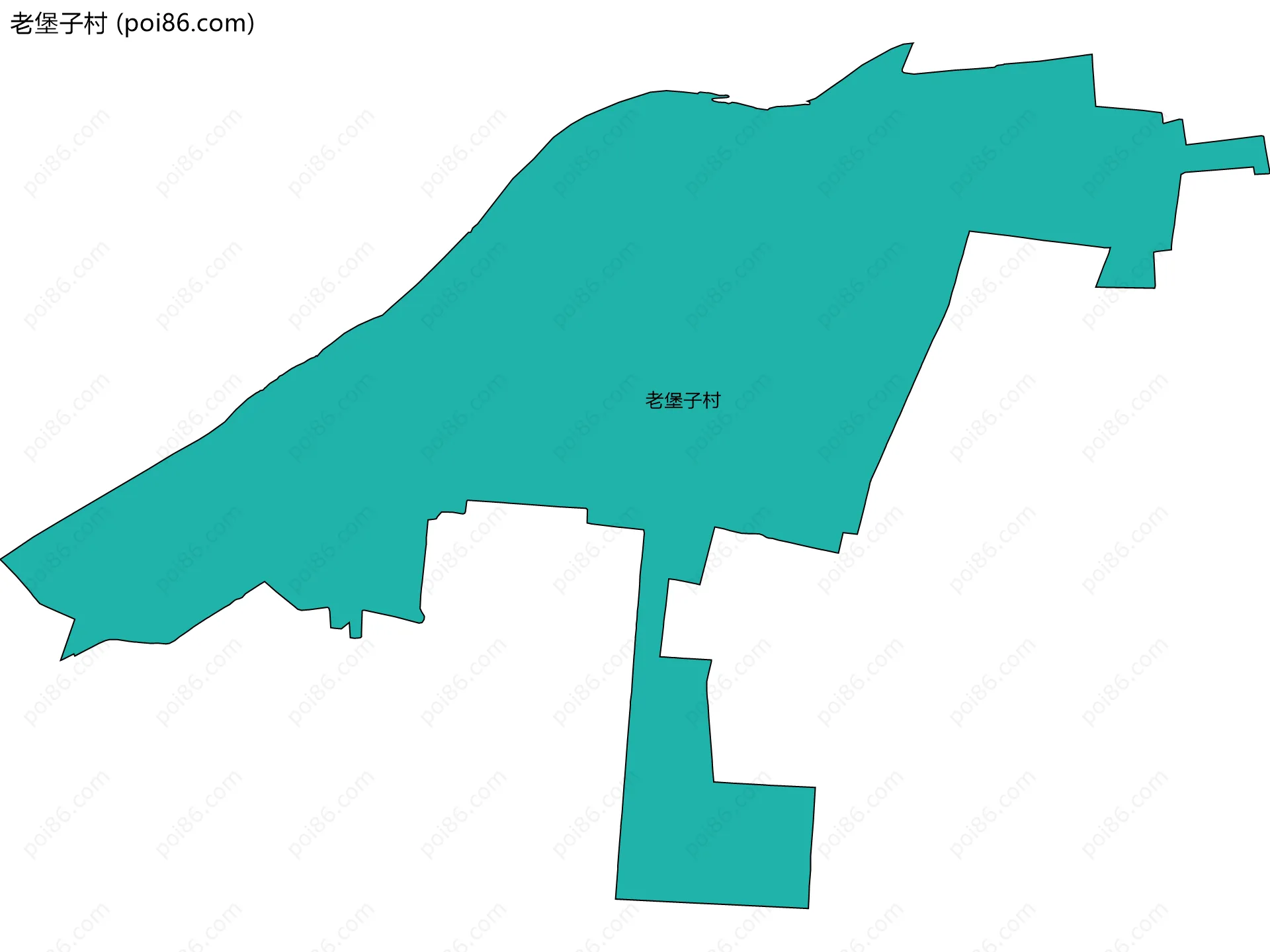 老堡子村边界地图