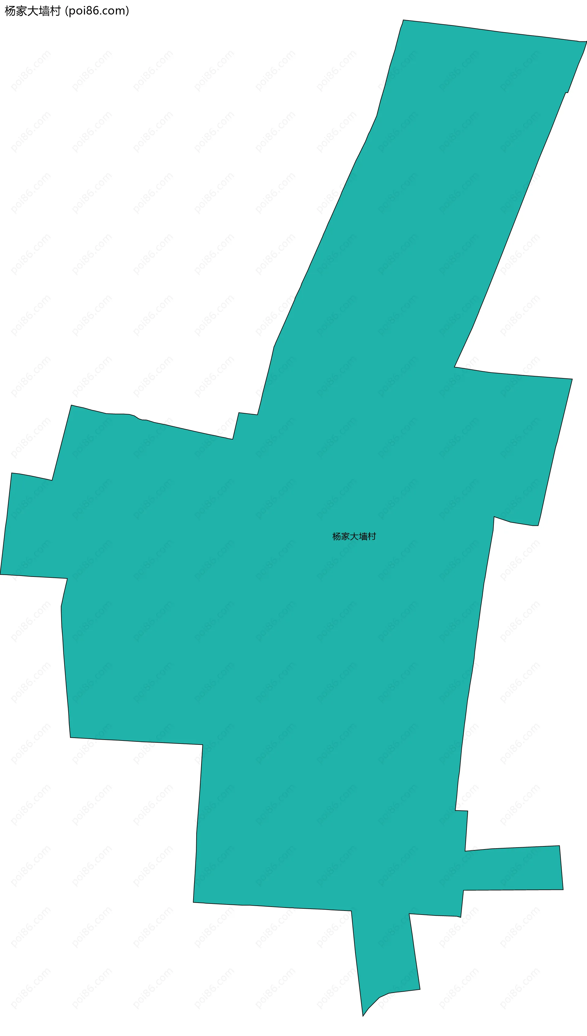 杨家大墙村边界地图