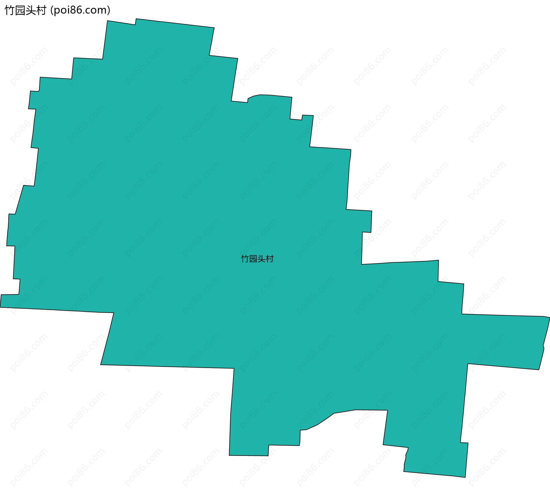 竹园头村边界地图