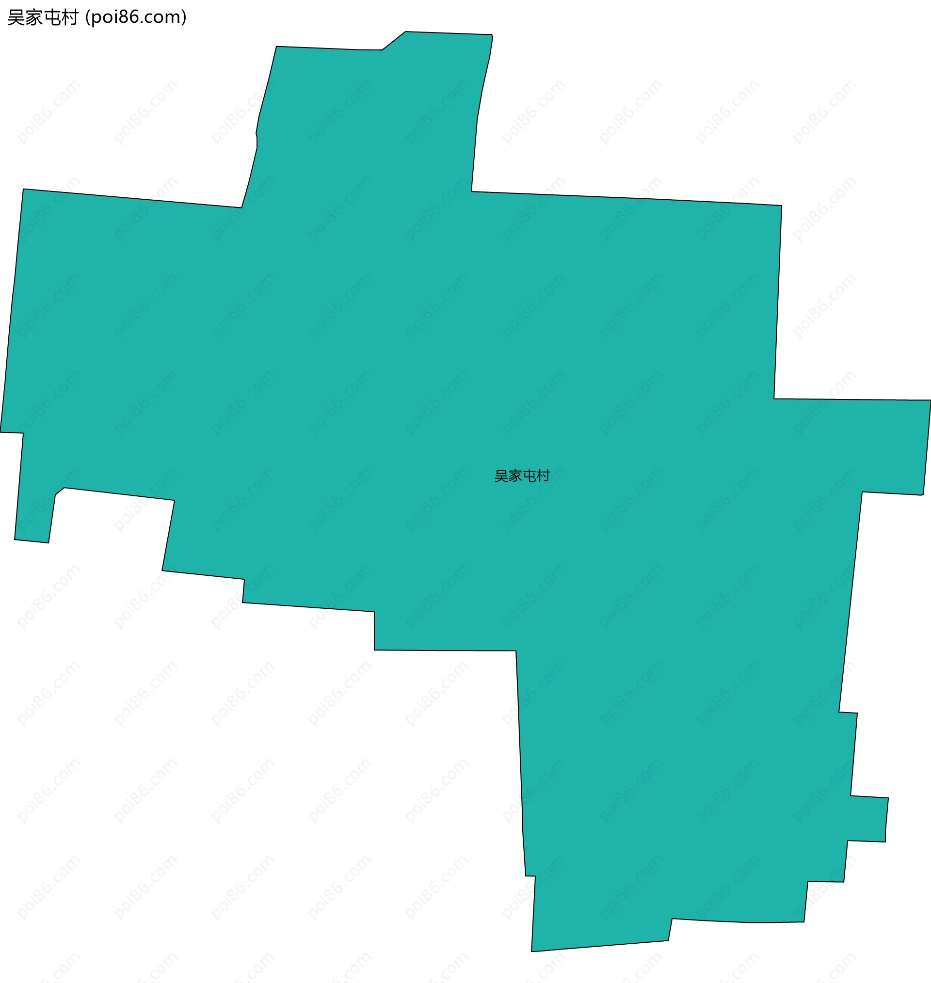 吴家屯村边界地图