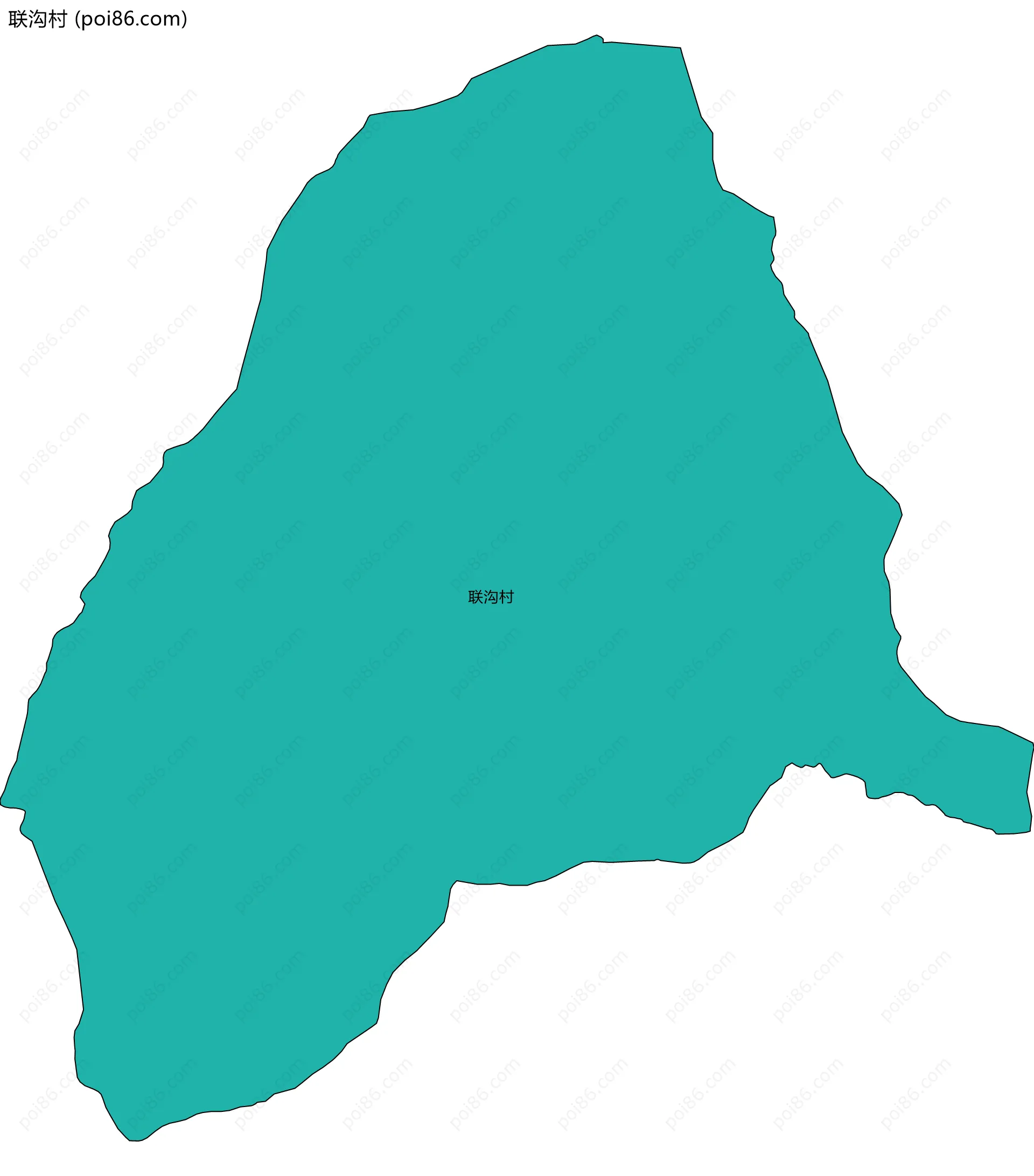 联沟村边界地图