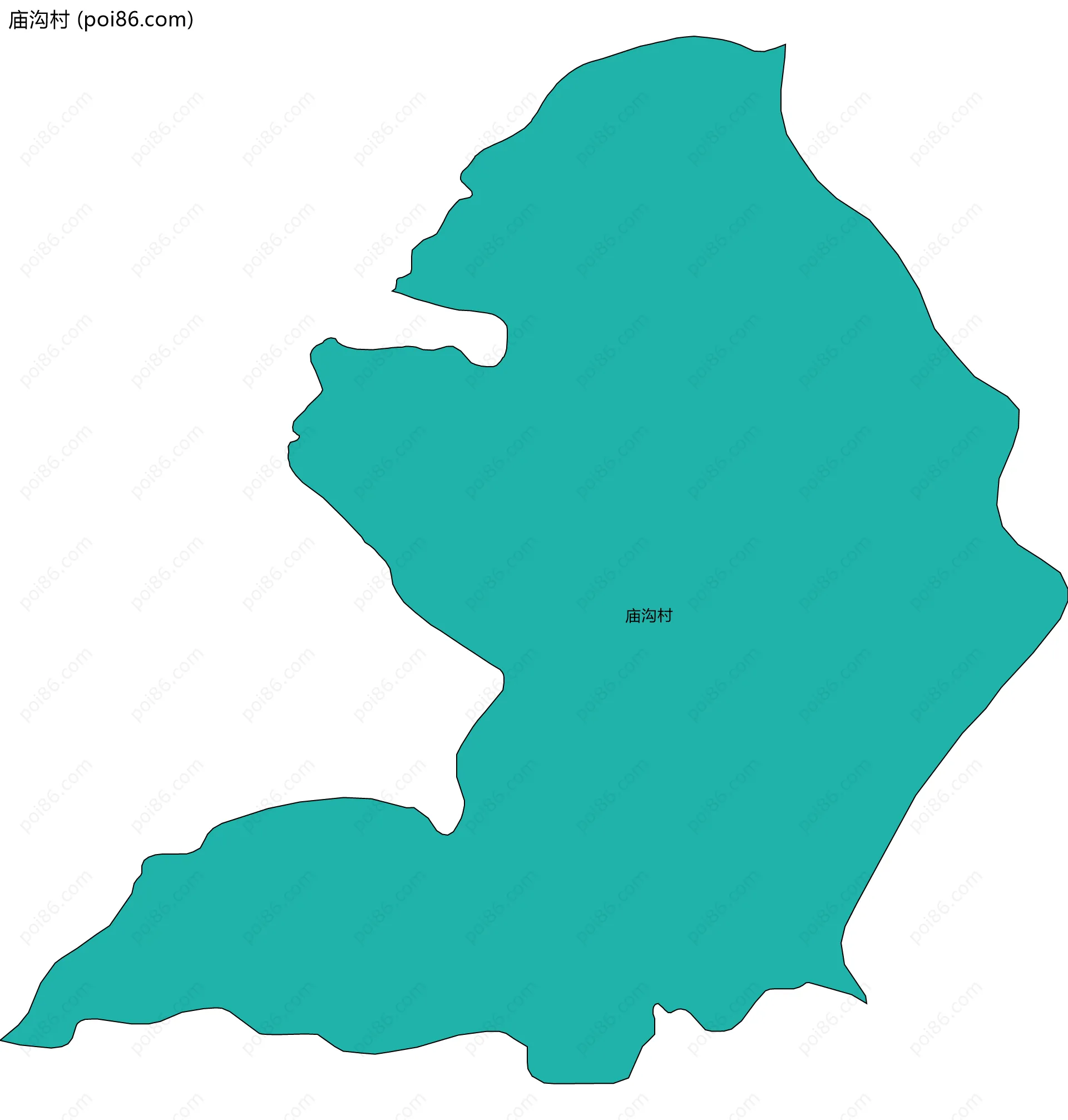 庙沟村边界地图