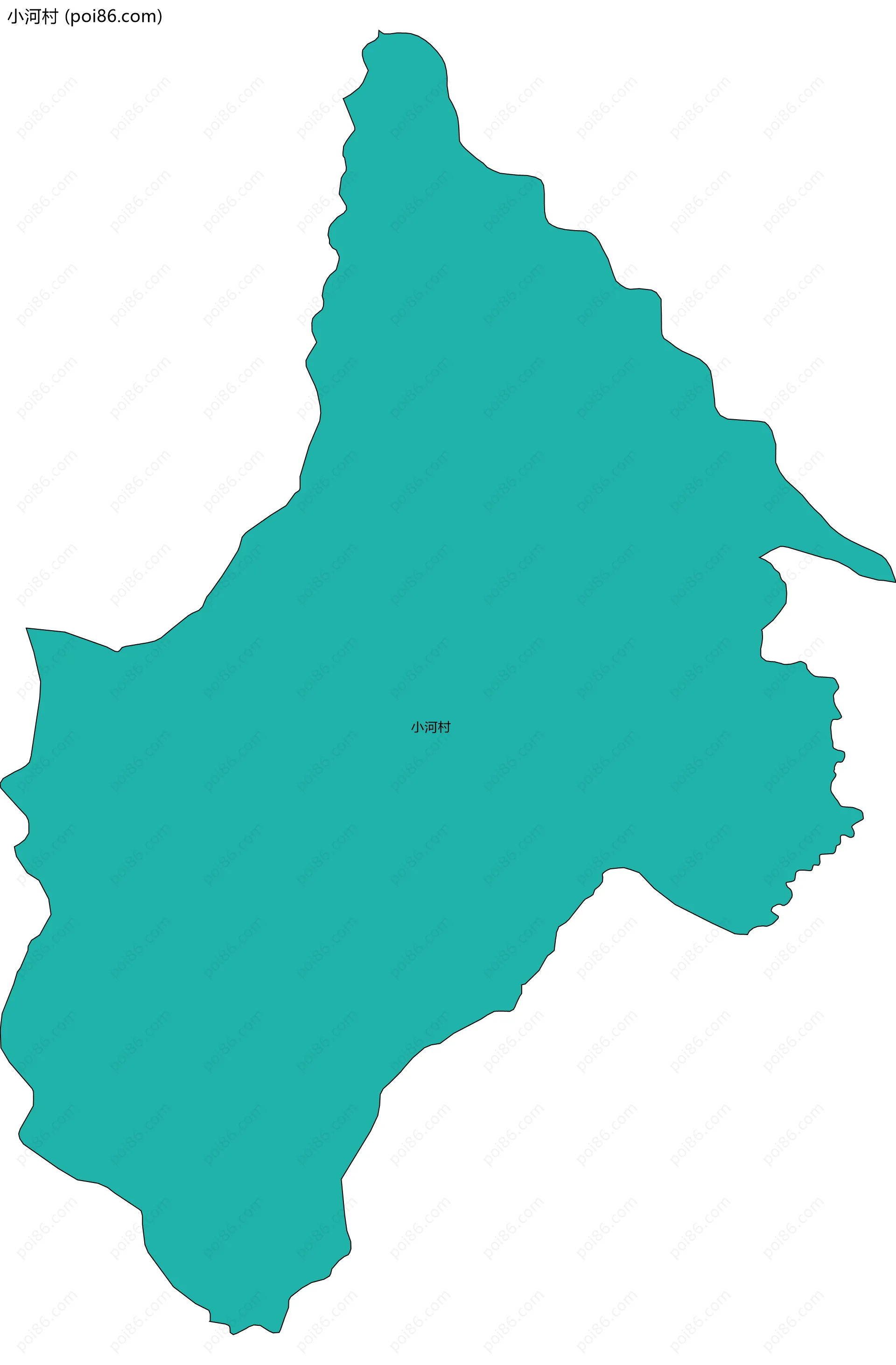 小河村边界地图