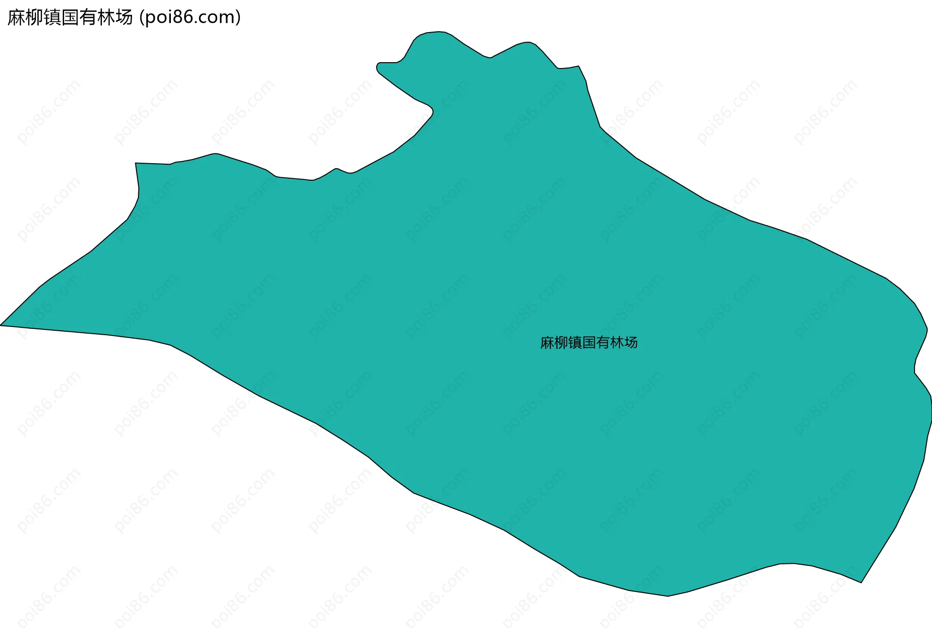 麻柳镇国有林场边界地图
