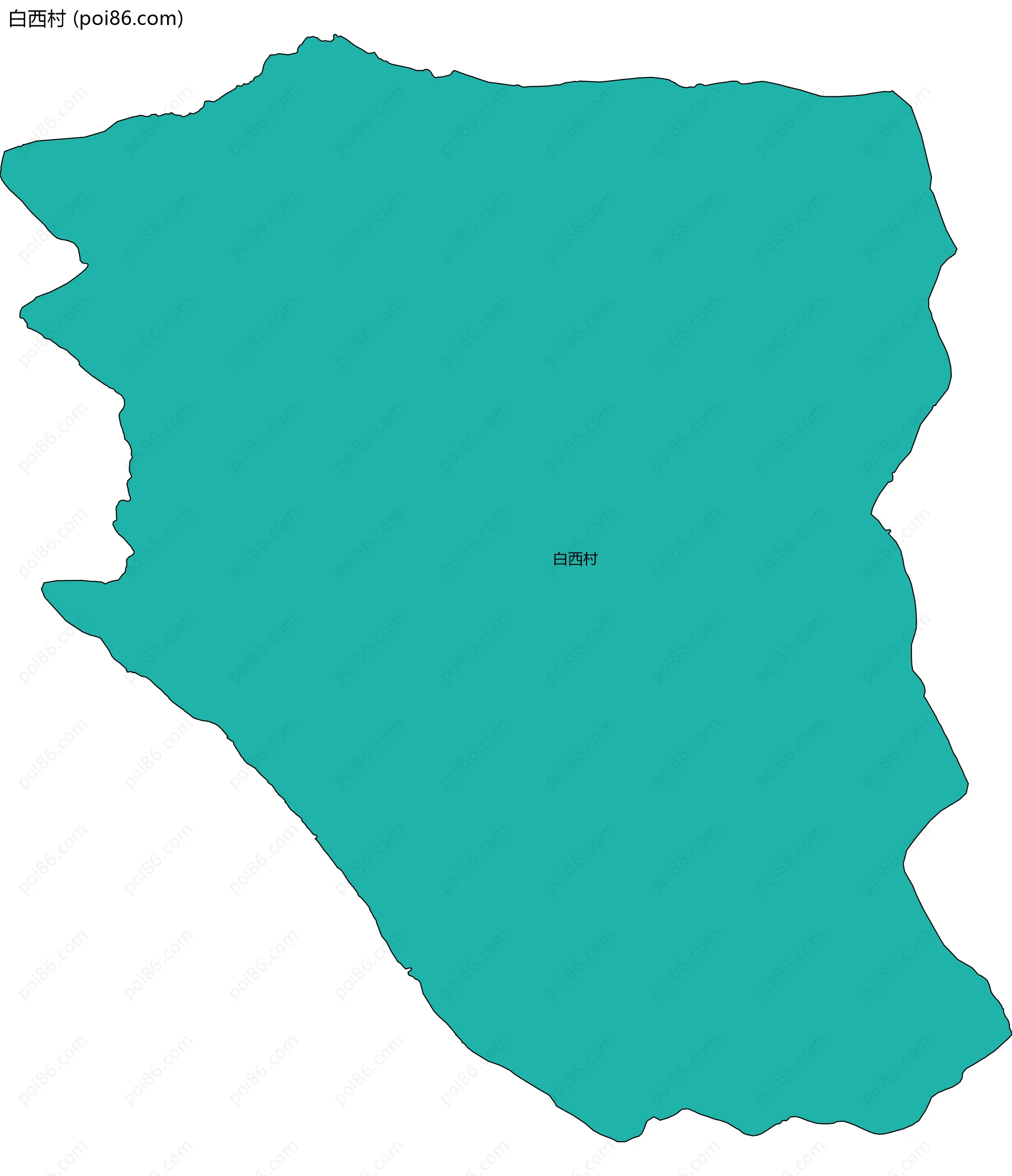 白西村边界地图