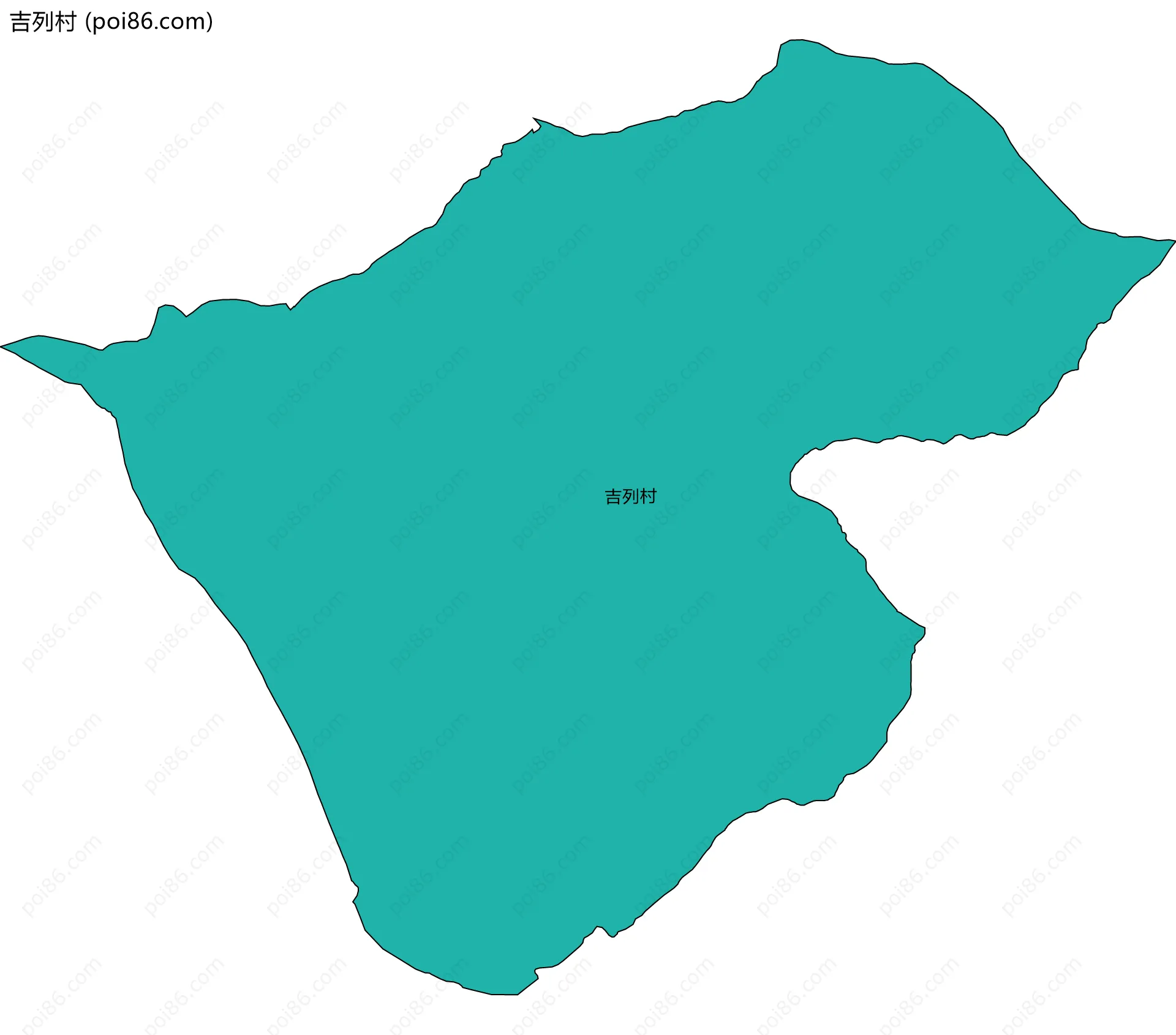 吉列村边界地图