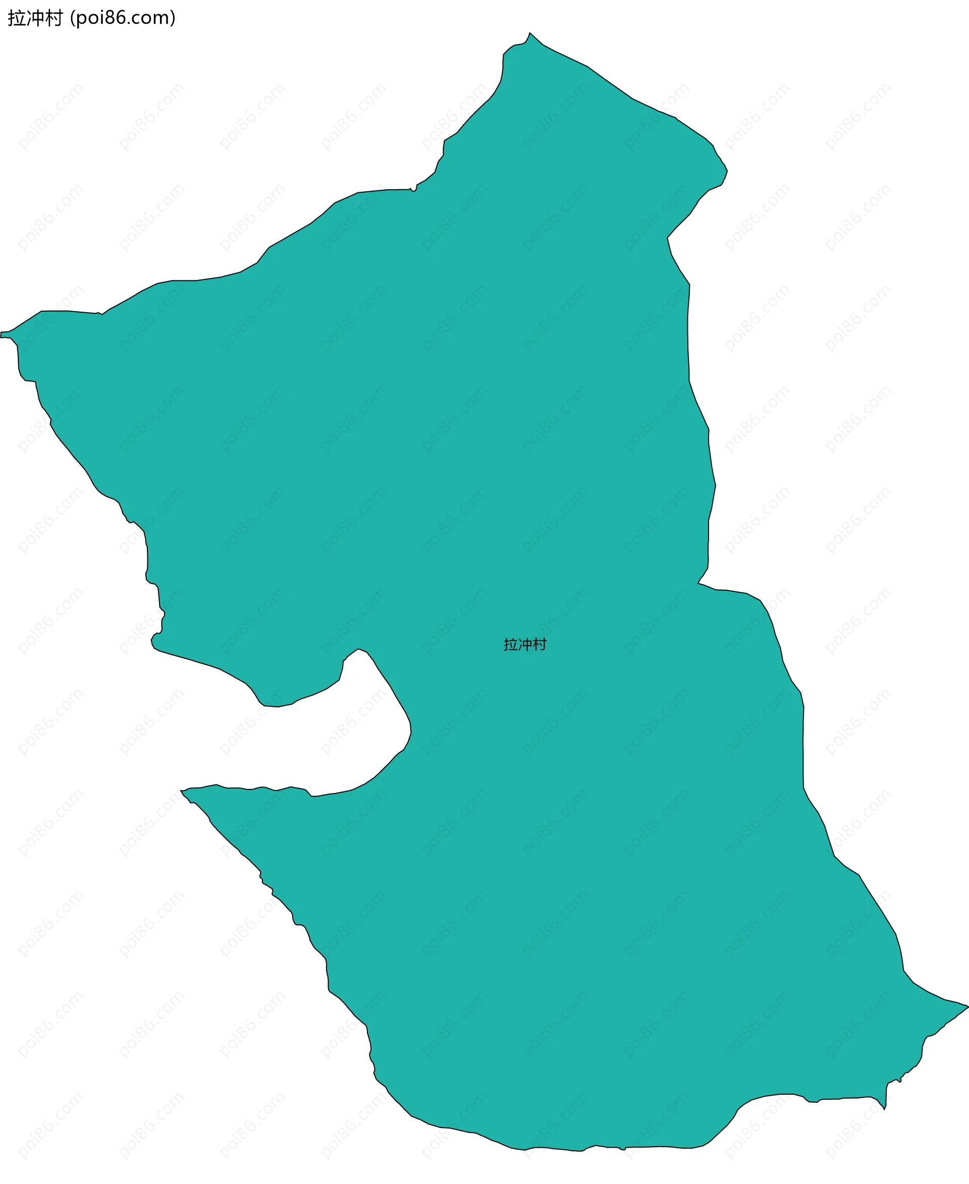 拉冲村边界地图