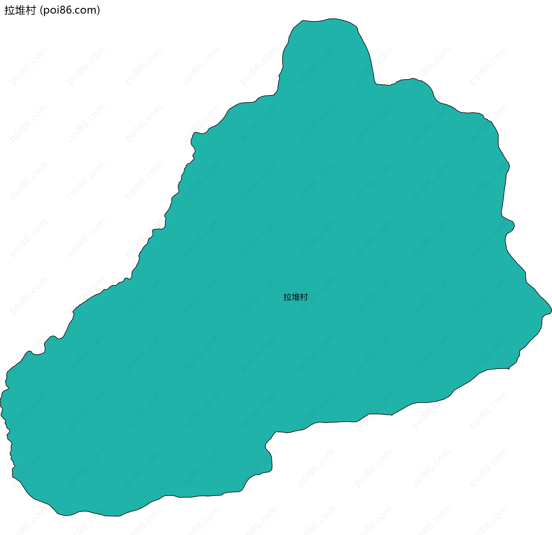 拉堆村边界地图