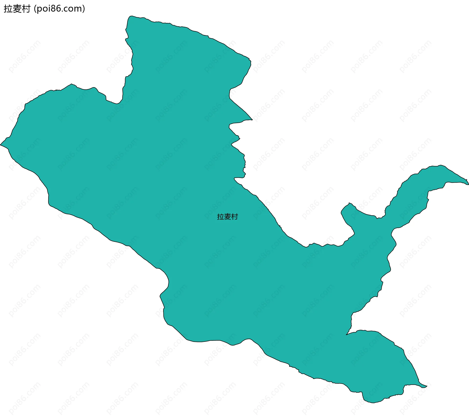 拉麦村边界地图