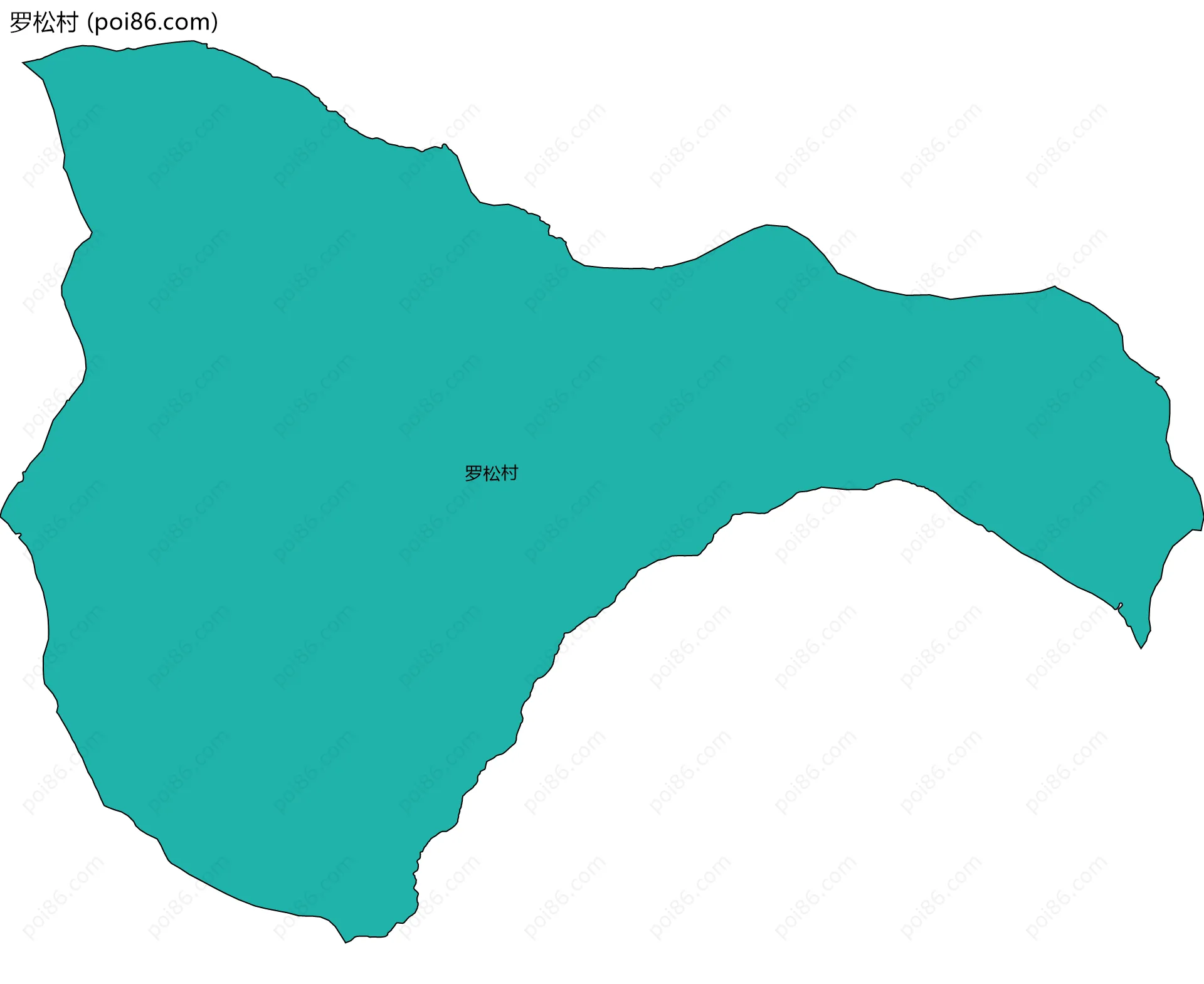 罗松村边界地图