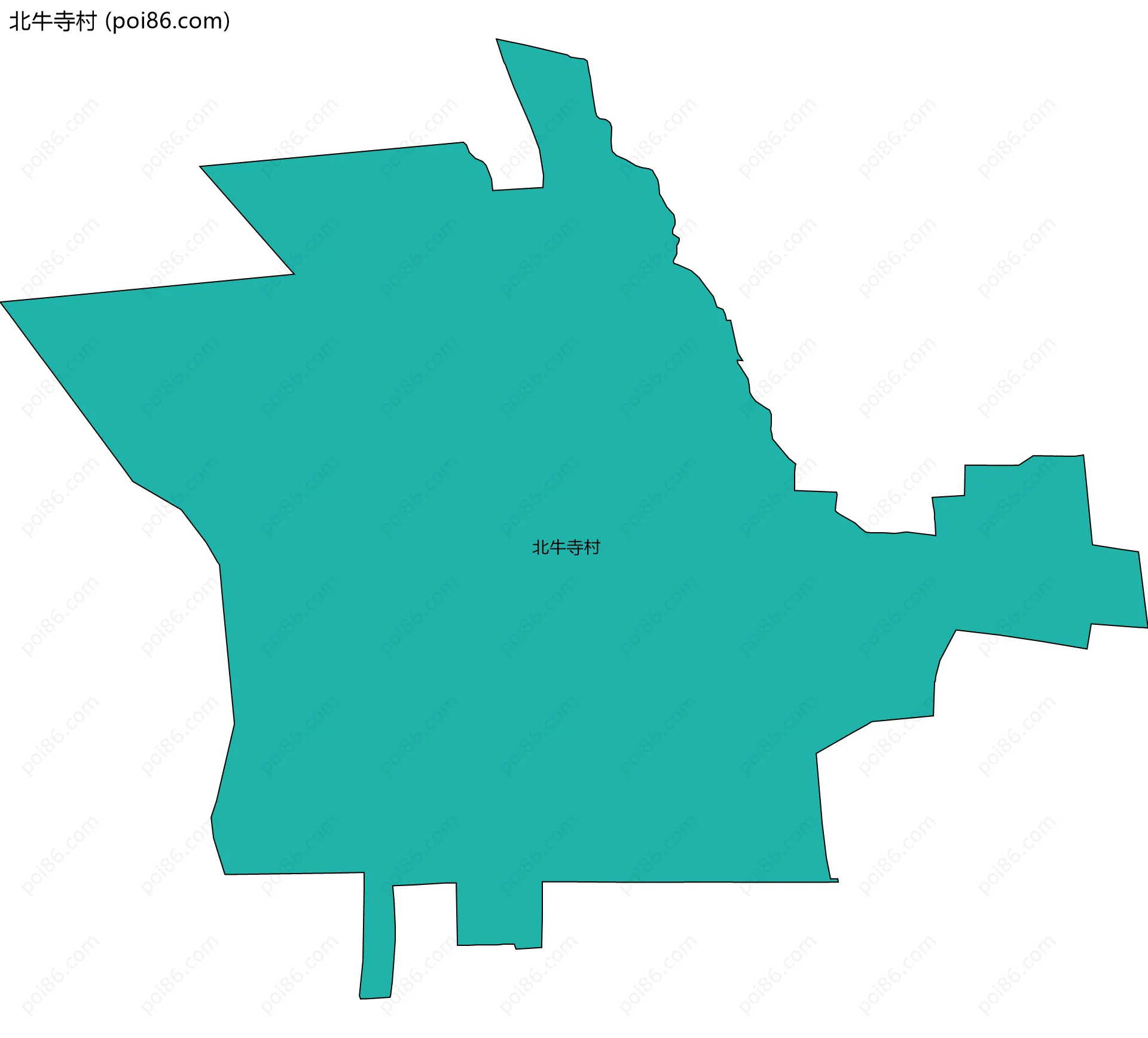 北牛寺村边界地图